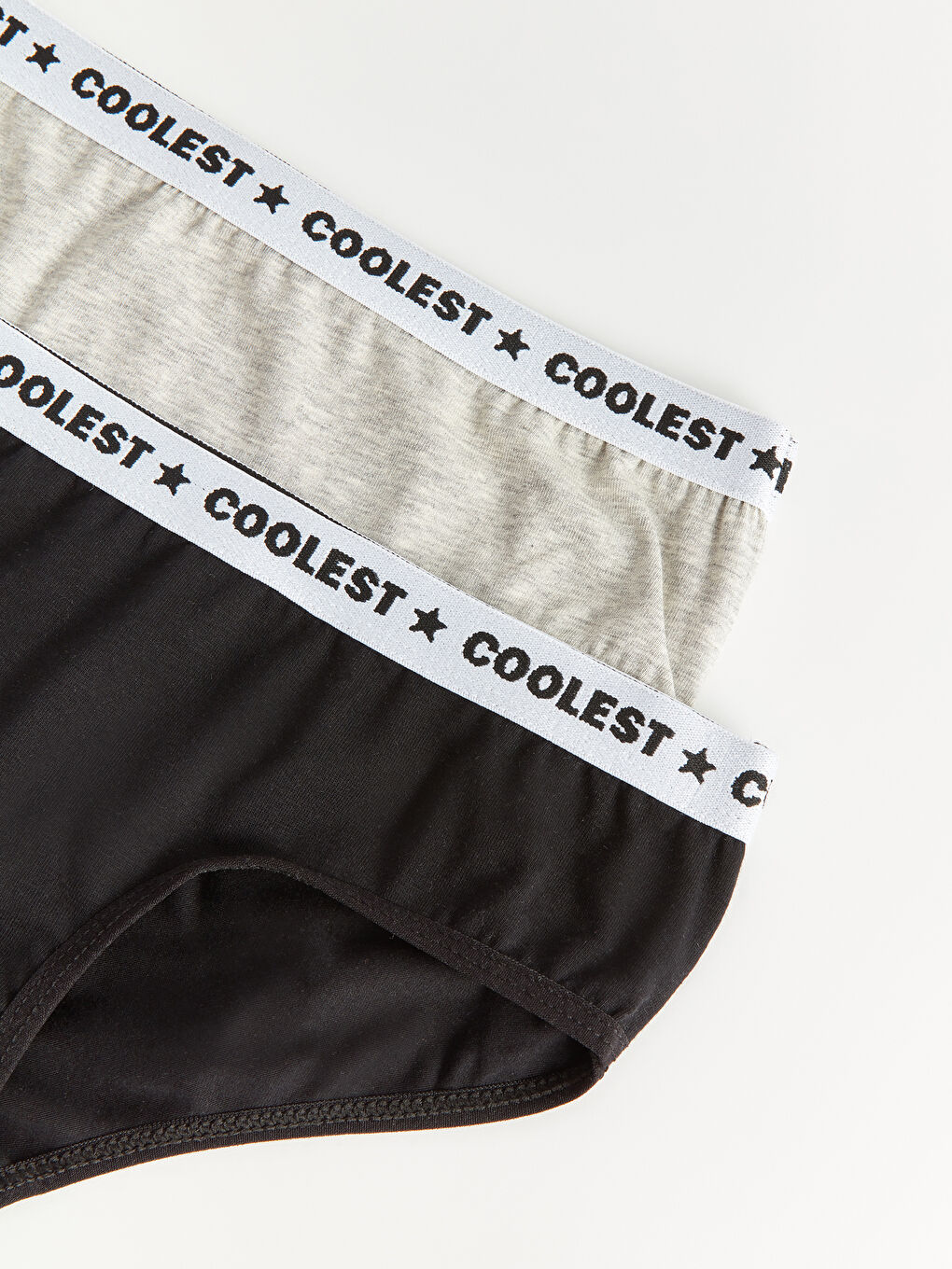 Siyah Baskılı Pamuklu Kız Çocuk Külot 2'li-1