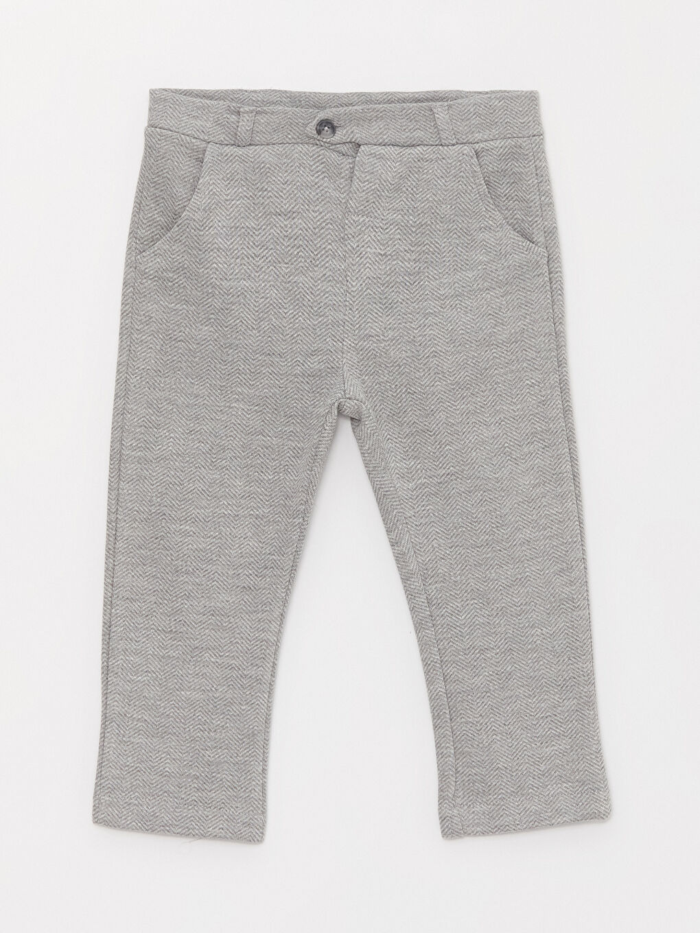 Gri V Yaka Erkek Bebek Pantolon ve Yelek Takım 2'li-4