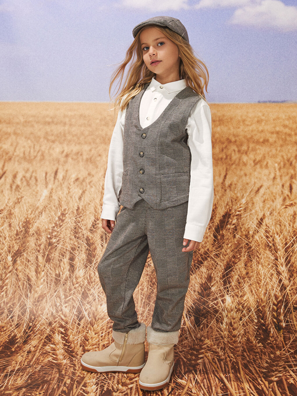 Ekru Erkek Çocuk 3'lü Takım-1