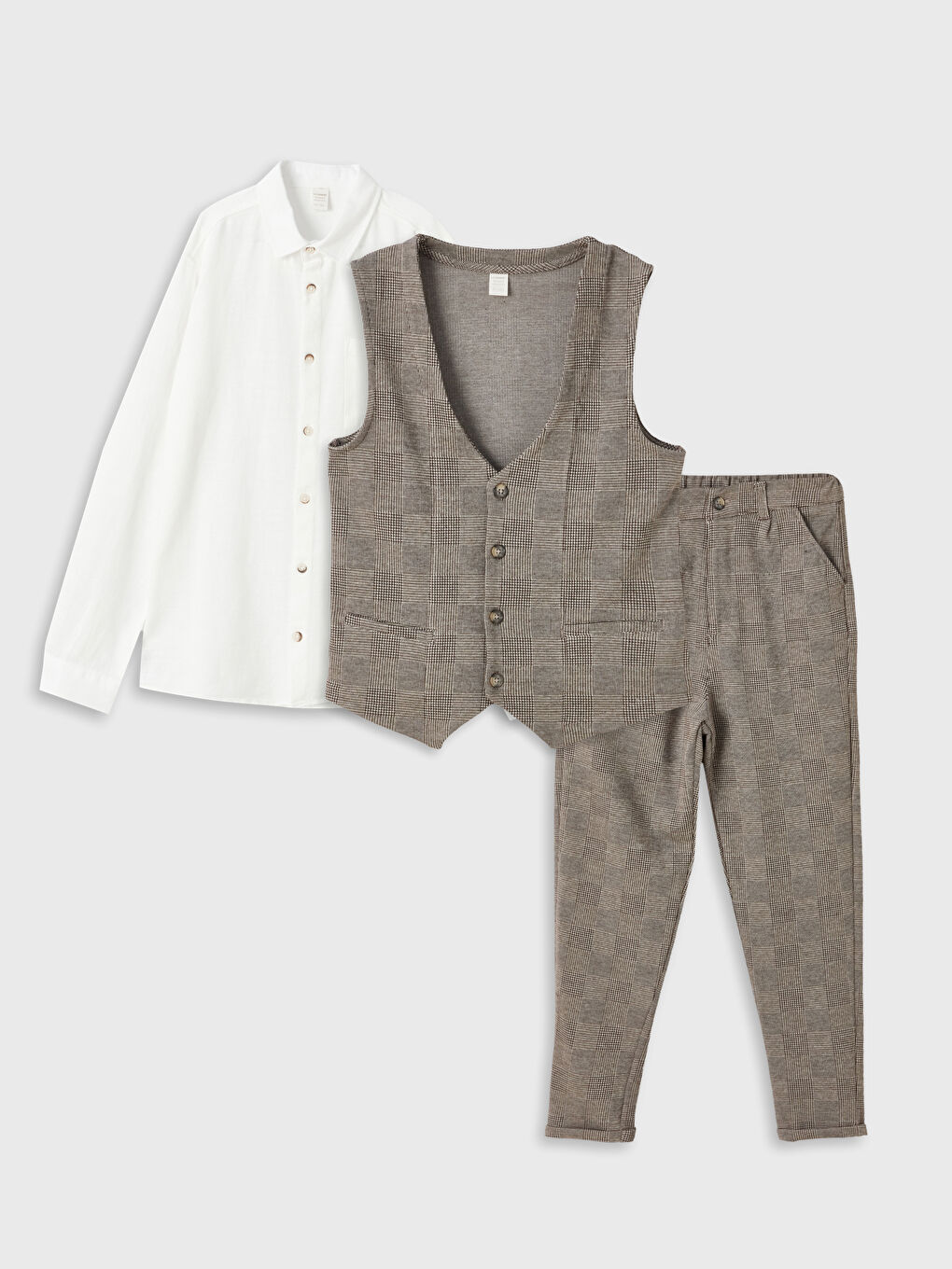 Ekru Erkek Çocuk 3'lü Takım-2