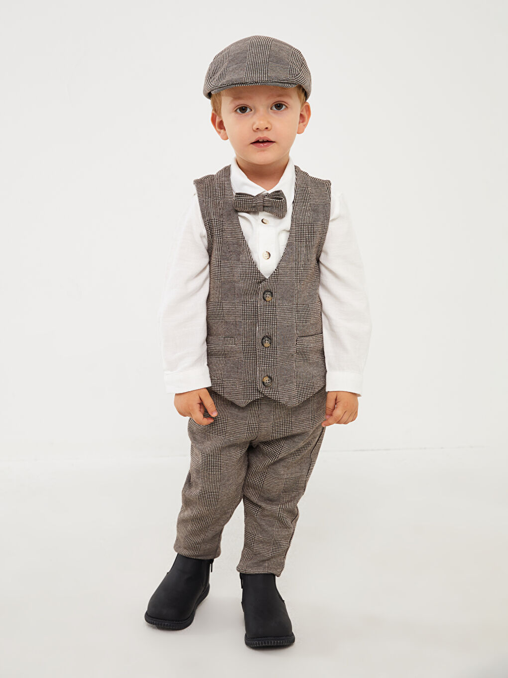 Ekru Erkek Bebek 4'lü Takım-1