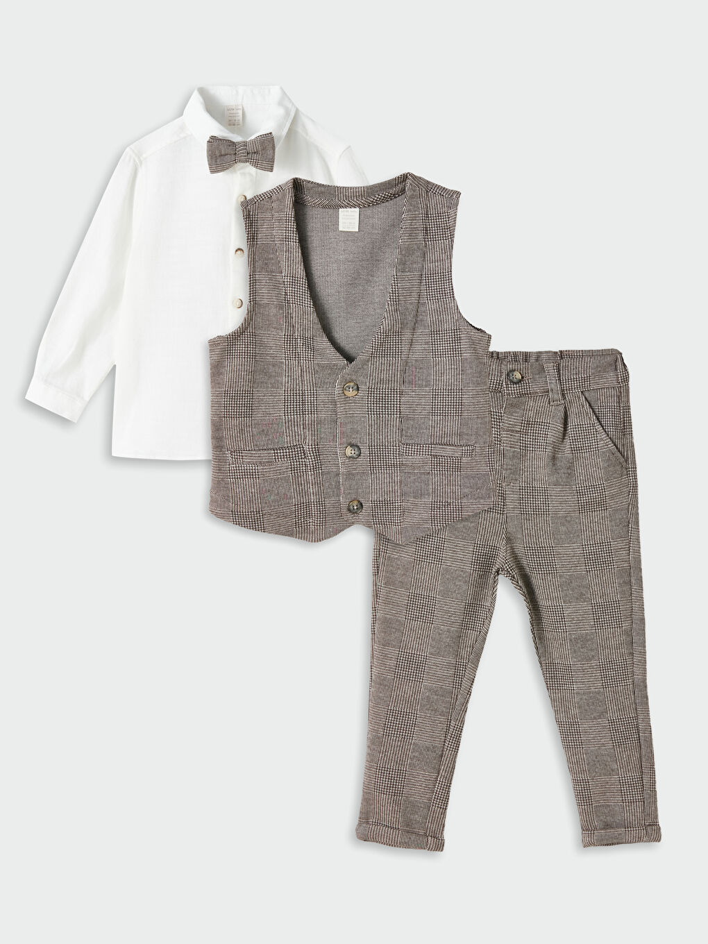 Ekru Erkek Bebek 4'lü Takım-3