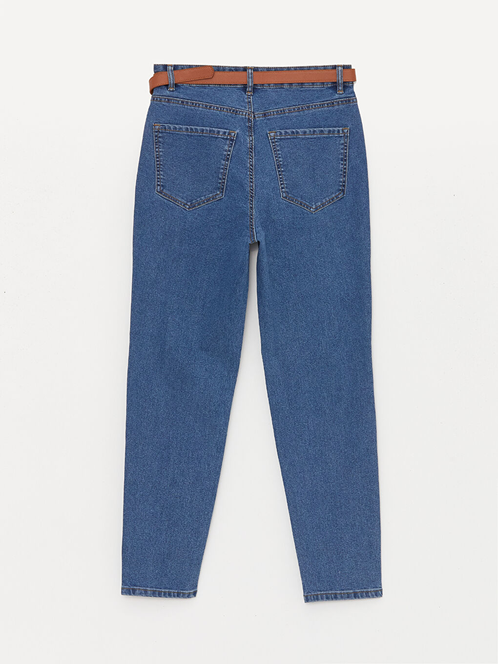 Belted Mom Fit Women's Jeans-6