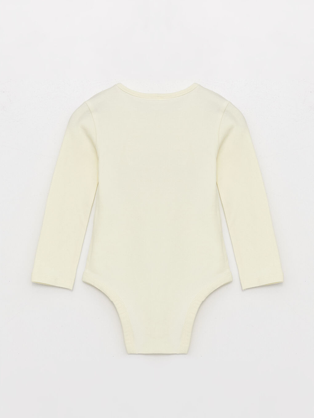 Sarı Bisiklet Yaka Uzun Kollu Baskılı Kız Bebek Çıtçıtlı Body-1