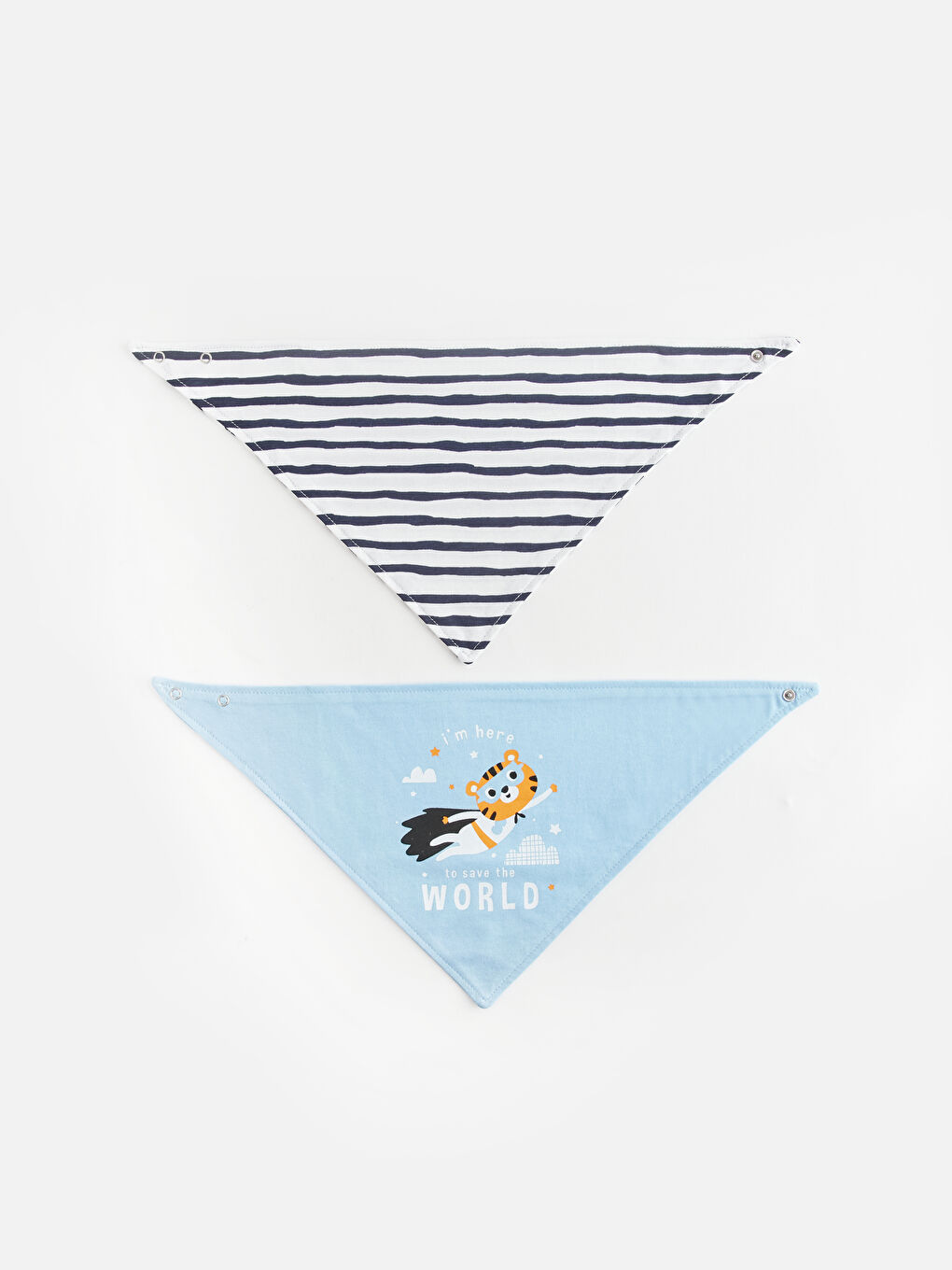 Desenli Erkek Bebek Mama Önlüğü 2'li