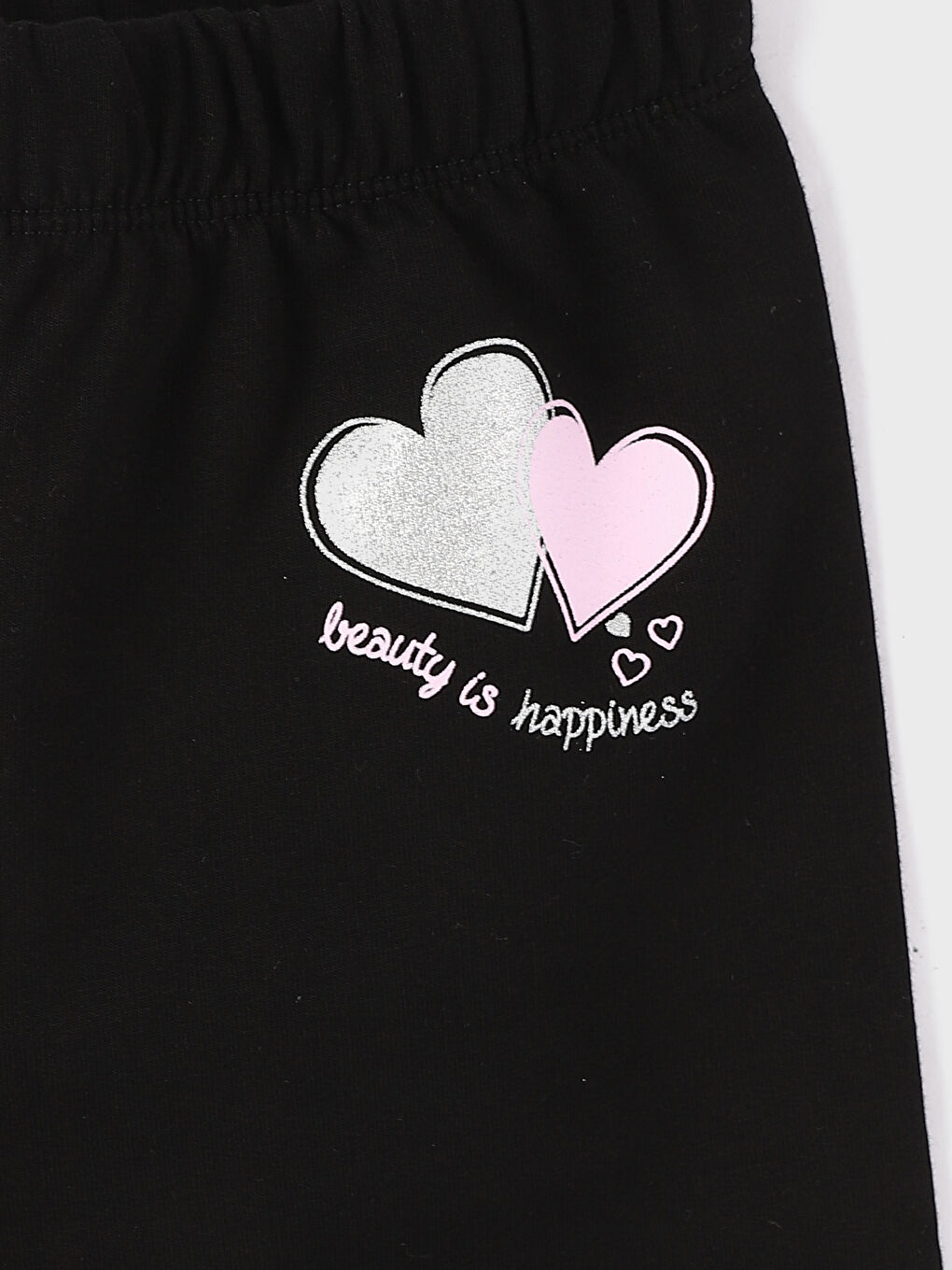 ليجن مطبوع بخصر مرن للبنات-2