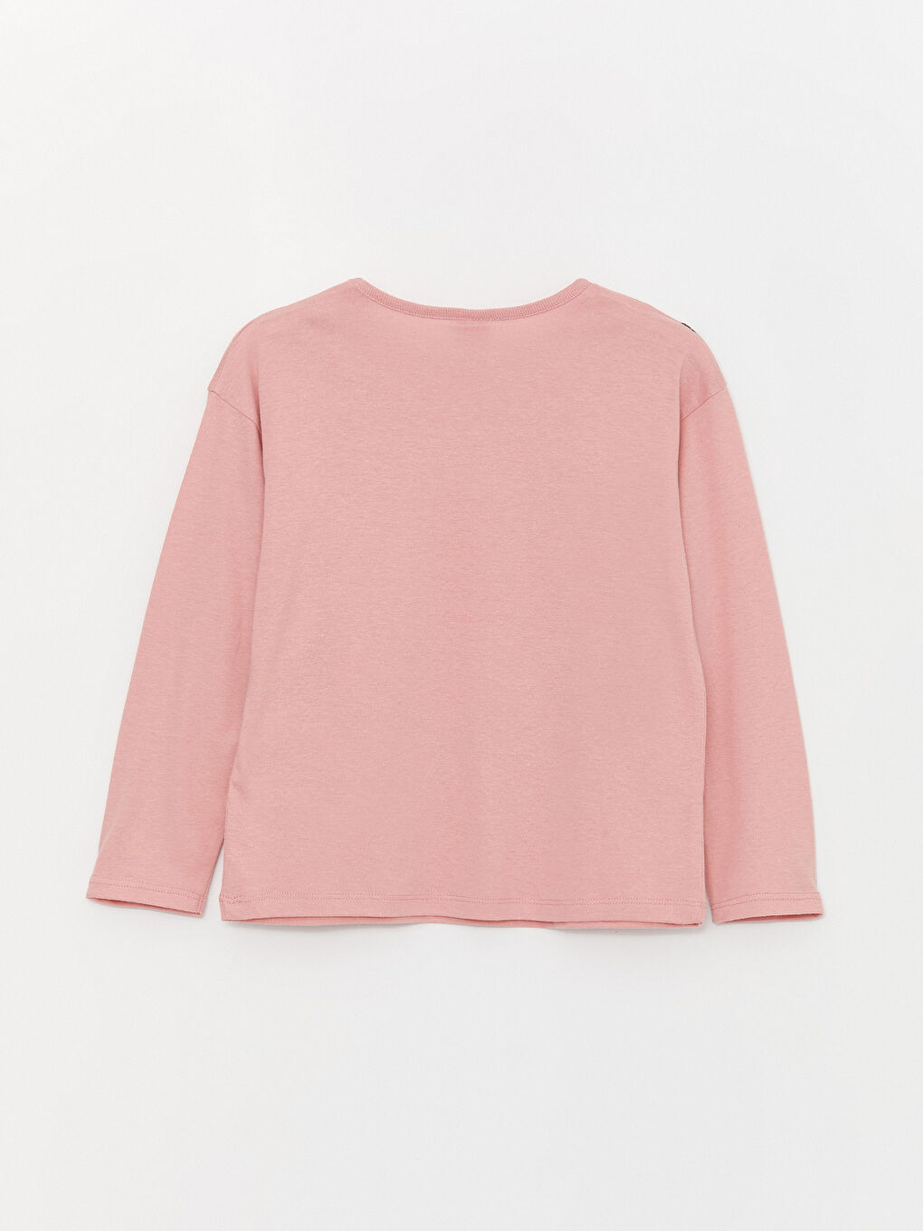 تيشيرت كم طويل مطبوع بياقة دائرية للبنات LCW Kids-2