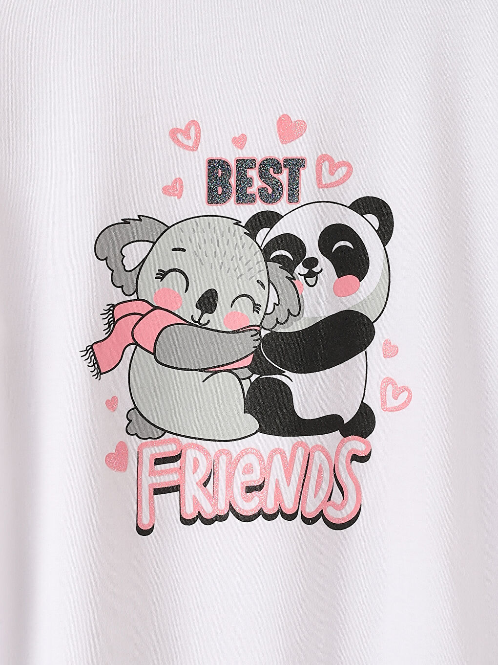 تيشيرت كم طويل مطبوع بياقة دائرية للبنات-3