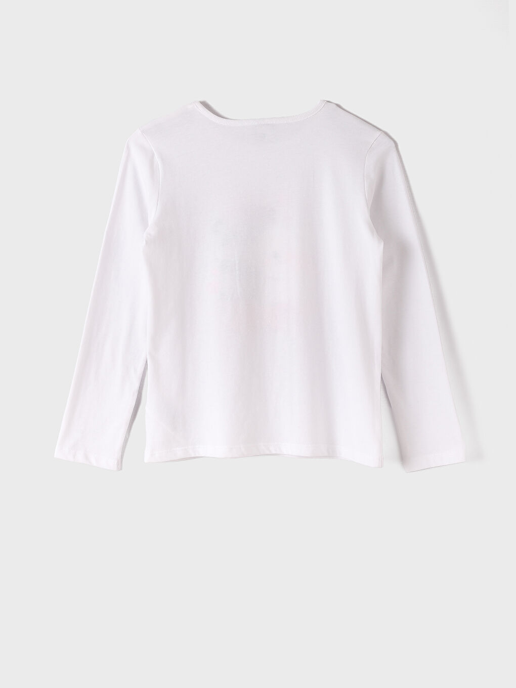 تيشيرت كم طويل مطبوع بياقة دائرية للبنات-2