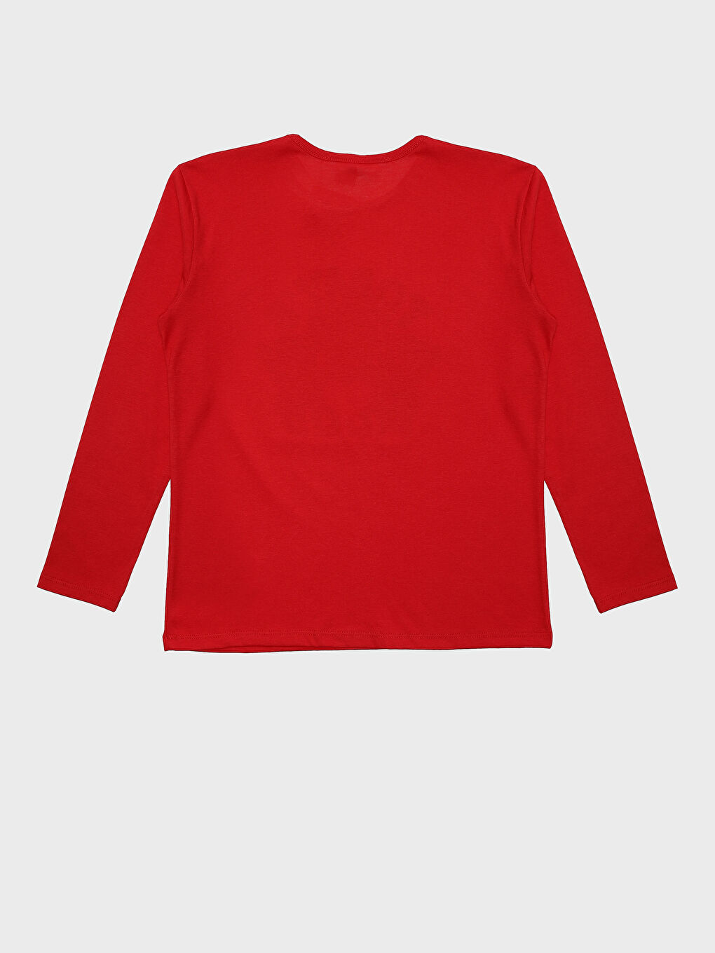 تيشيرت كم طويل مطبوع بياقة دائرية للبنات-1