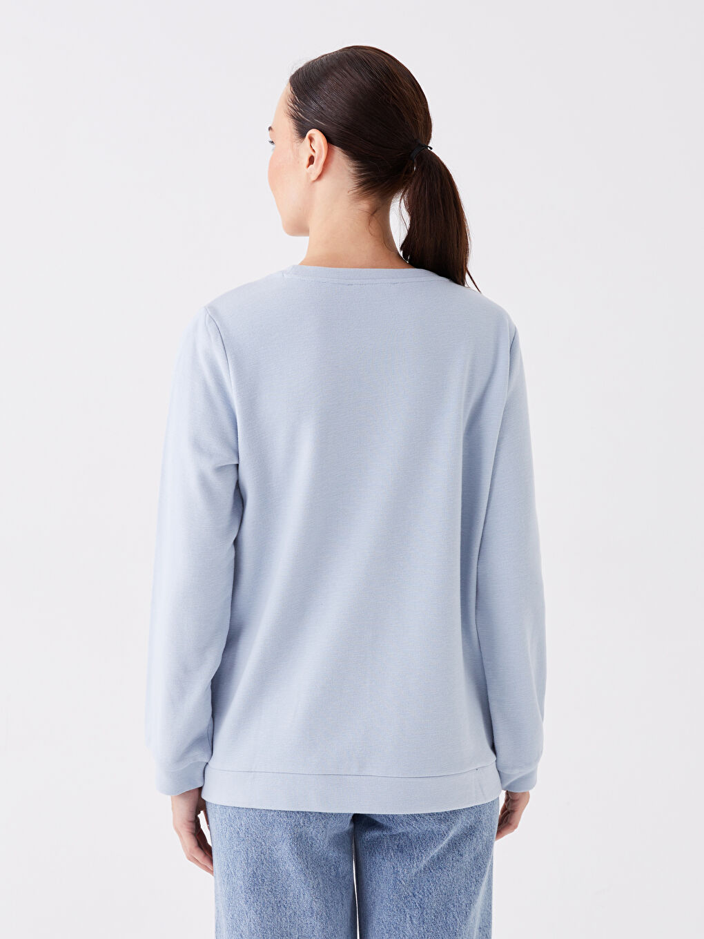 LCW Grace Crew Neck Printed Long Sleeve Women's Sweatshirt -W3GD68Z8-QXK