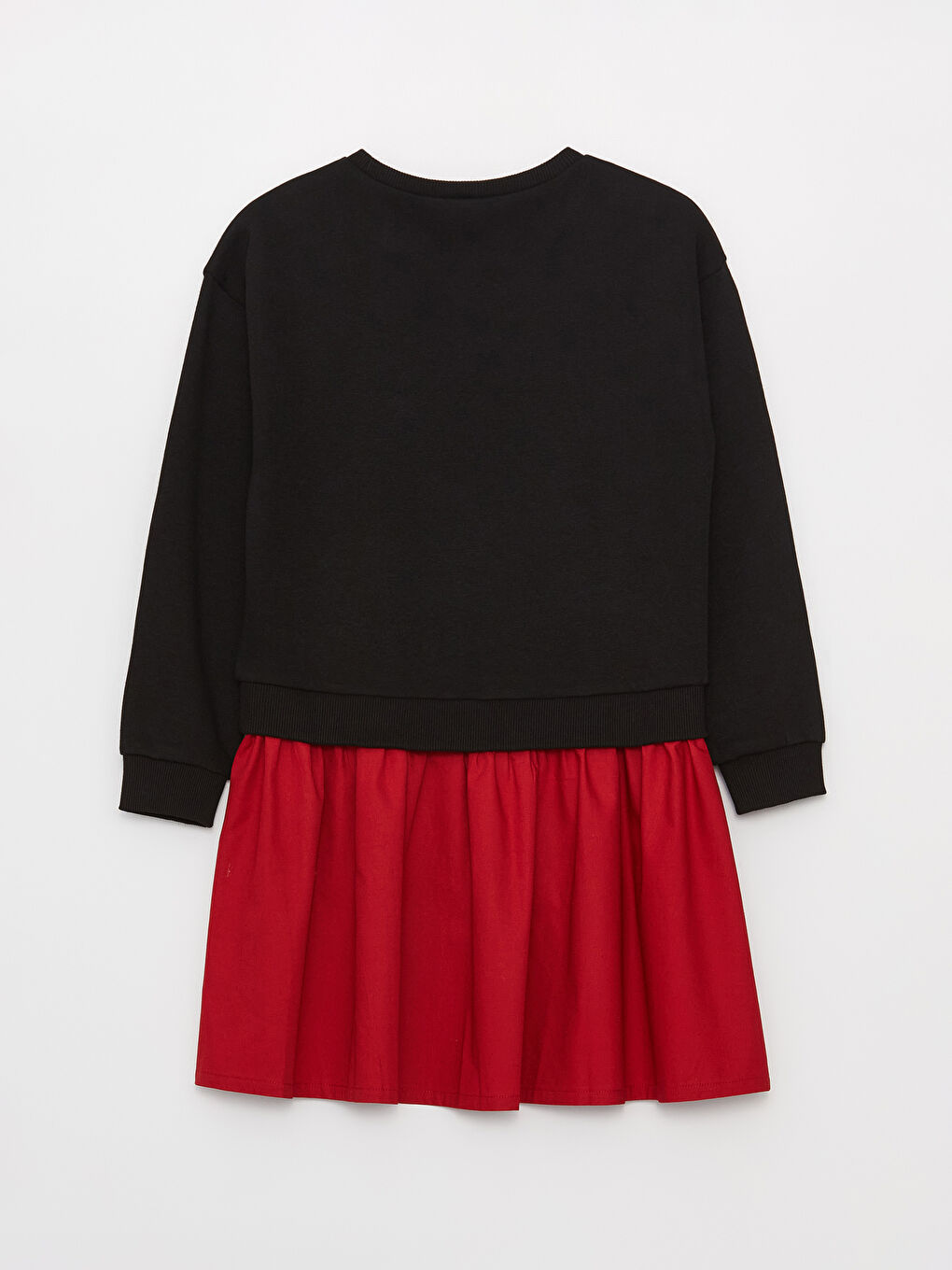 Crew Neck Long Sleeve Girls' Dress -W3GD75Z4-CVL