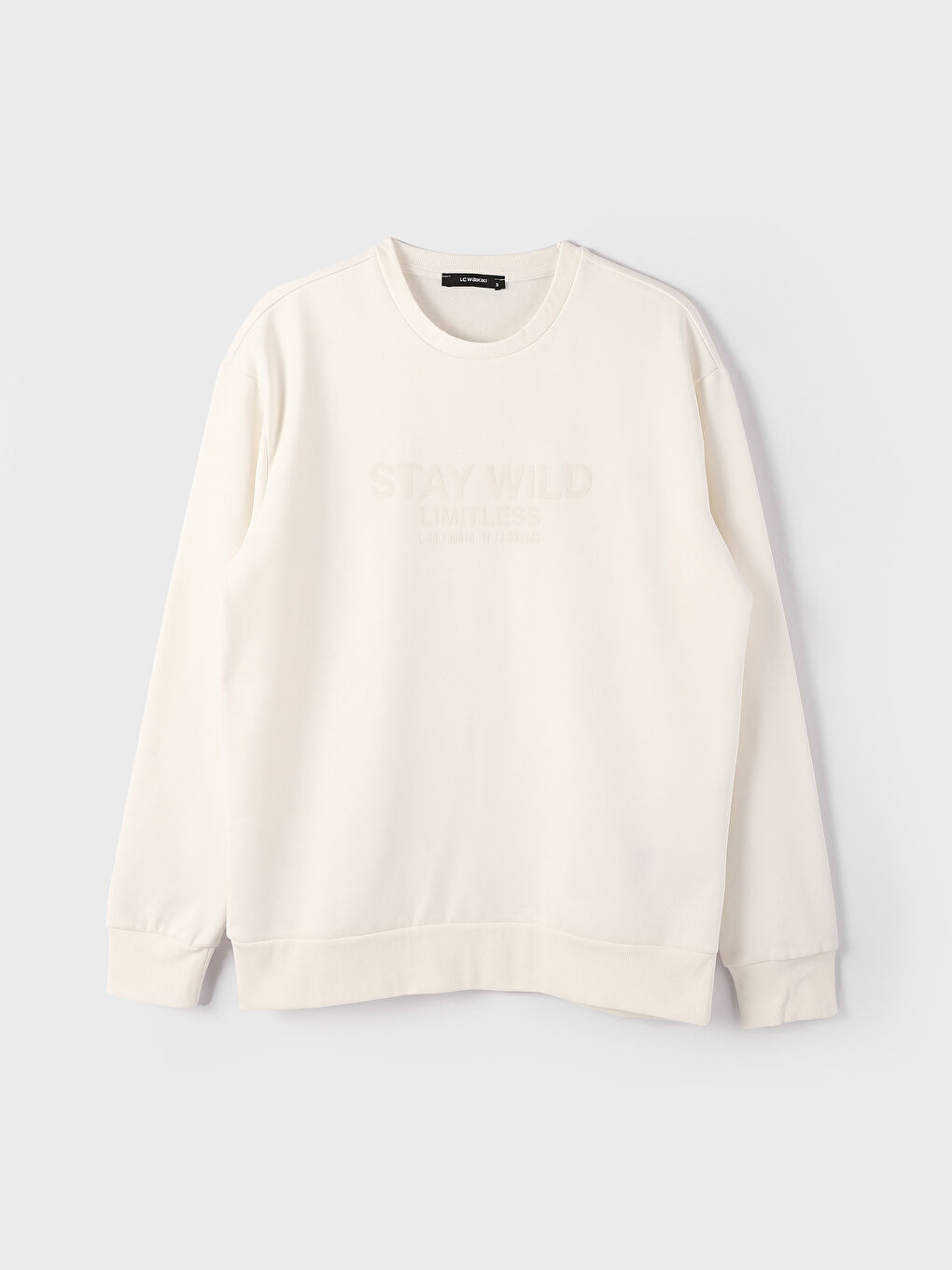 Crew Neck Printed Men's Thick Sweatshirt