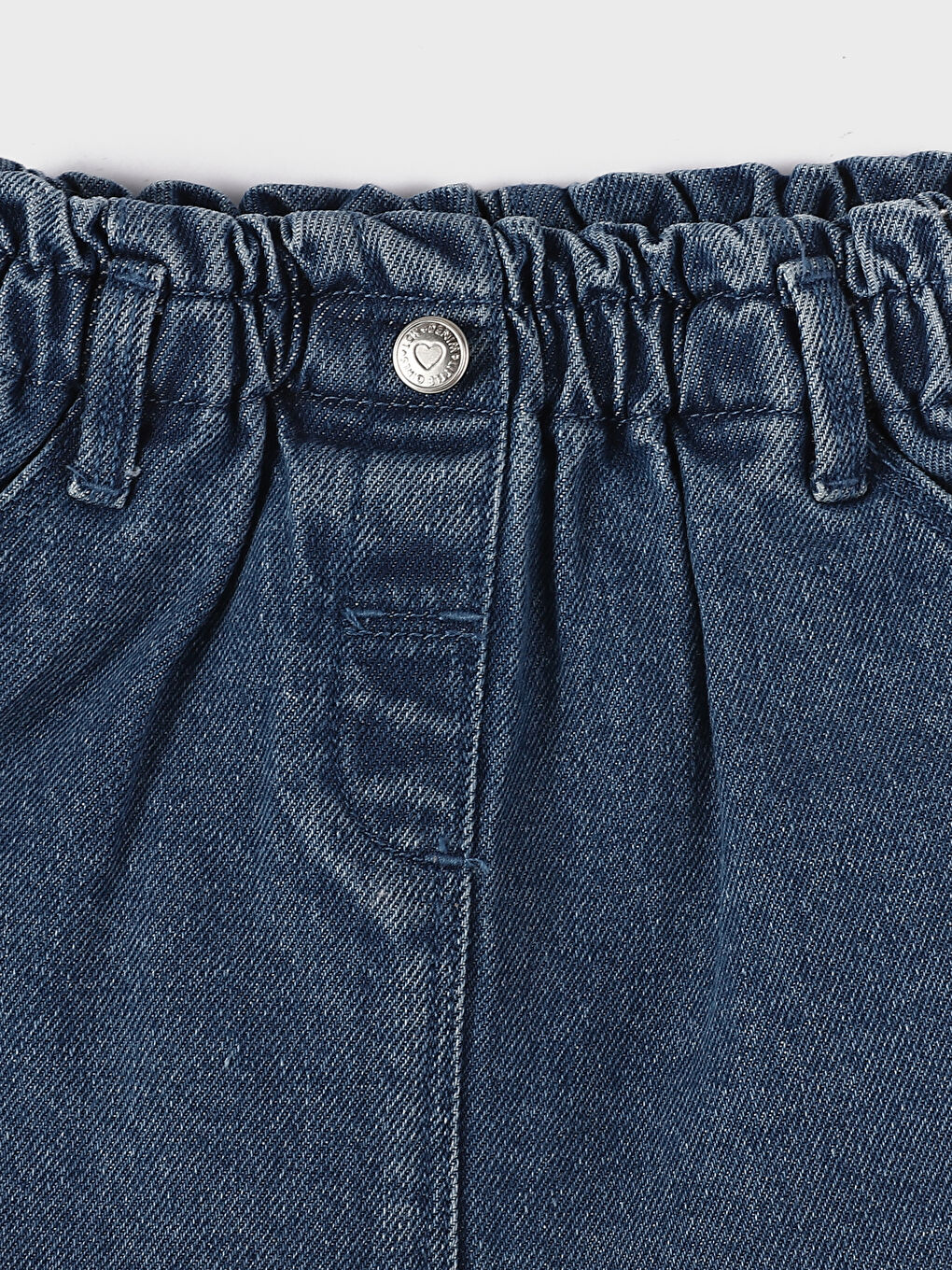 Baby Girls' Elastic Waist Denim Skirt-2