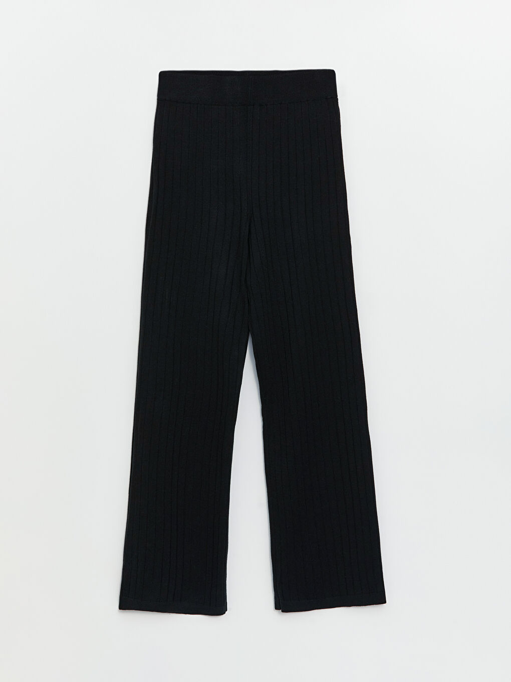 Women's Elasticated Waist Plain Knitwear Trousers -W3GE99Z8-RQL