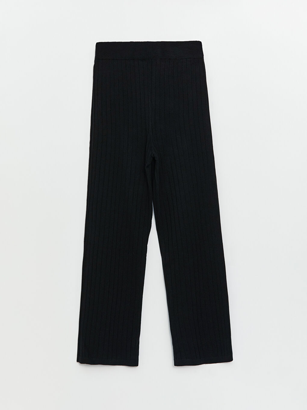Women's Elasticated Waist Plain Knitwear Trousers -W3GE99Z8-RQL