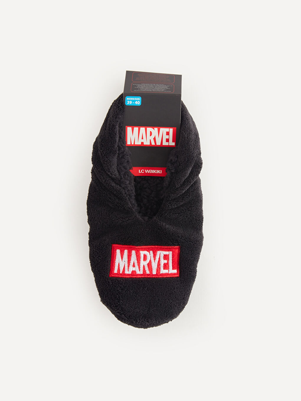 LCW ACCESSORIES Siyah Marvel Nakışlı Erkek Ev Çorabı