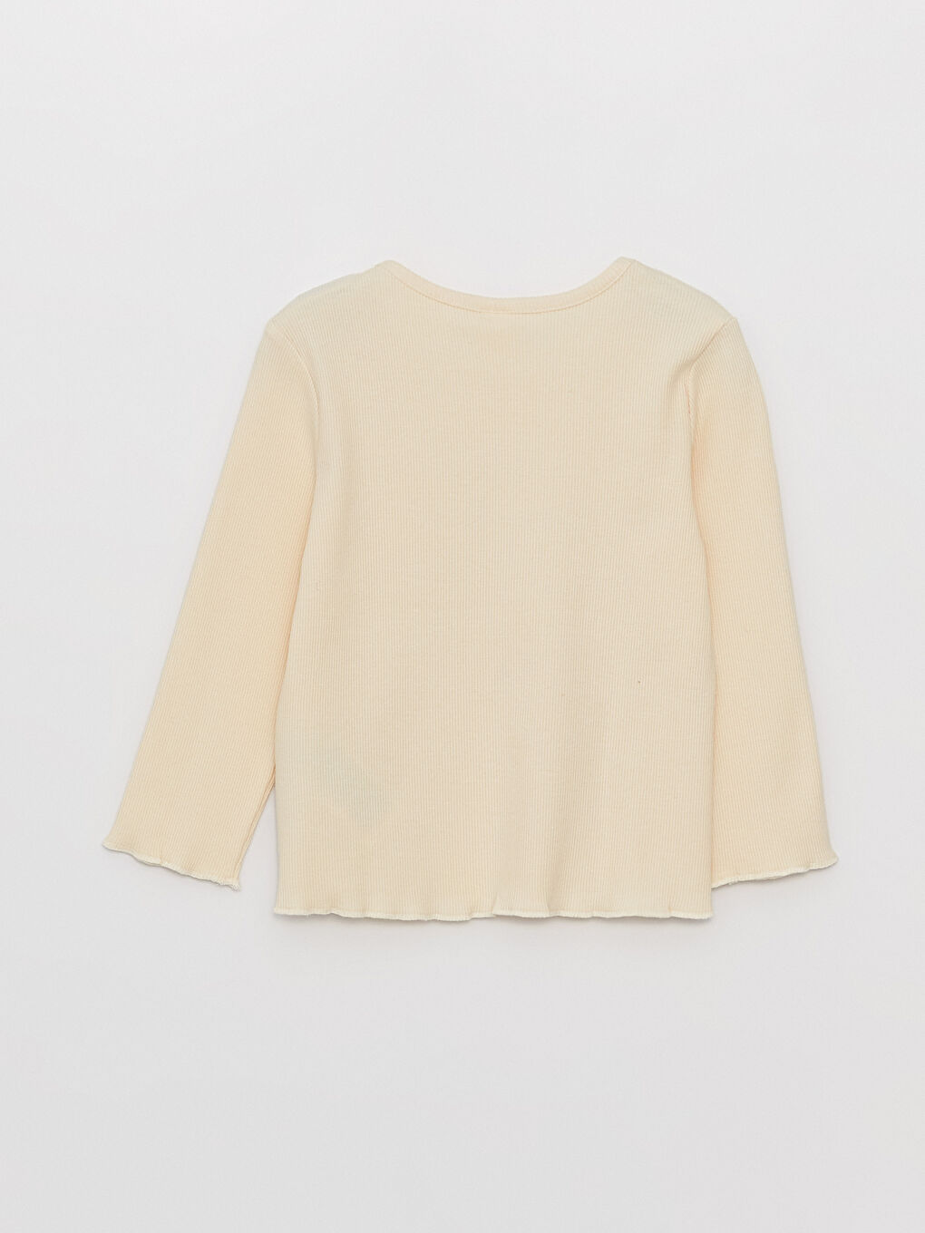 მრგვალი საყელო გრძელმკლავიანი მოქარგული დეტალებით გაფორმებული ბავშვის გოგონას მაისური-4