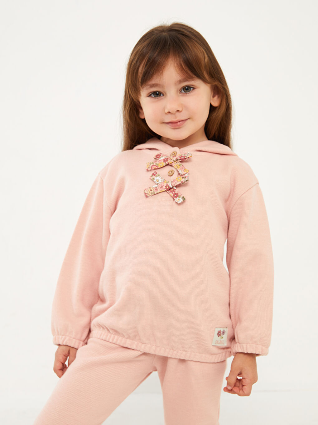 Толстовка с капюшоном и длинным рукавом и спортивные штаны для малышки - базовый комплект из 2 предметов-1