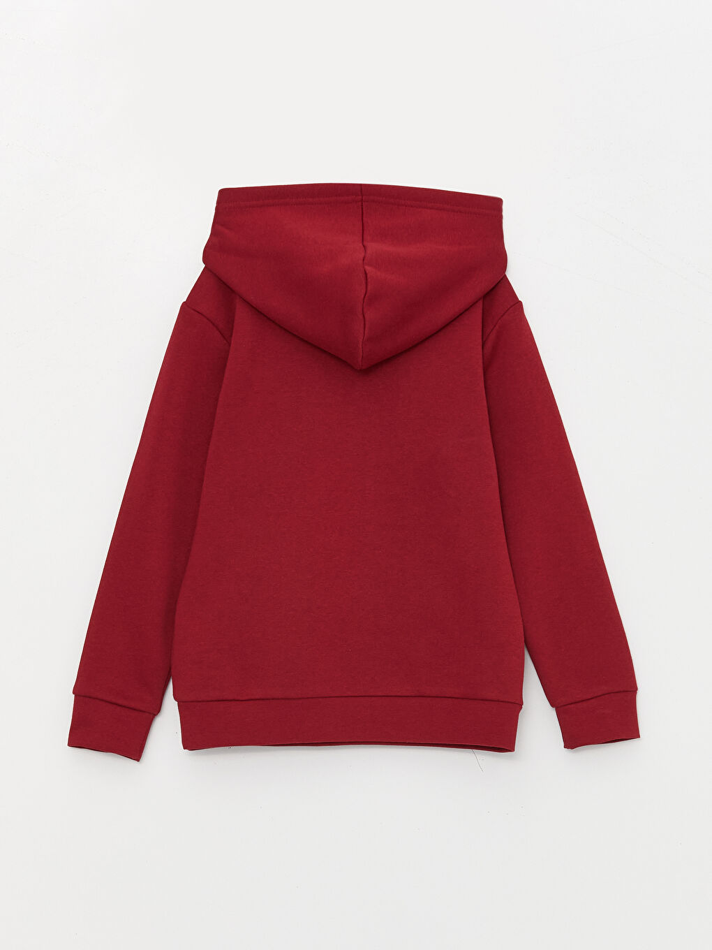 Bordo Baskılı Uzun Kollu Erkek Çocuk Hoodie-1