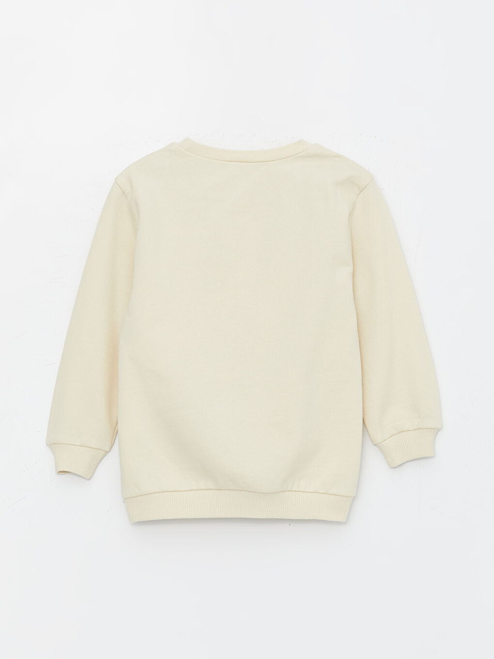 Bej Bisiklet Yaka Baskılı Erkek Bebek Sweatshirt ve Eşofman Alt 2'li-2