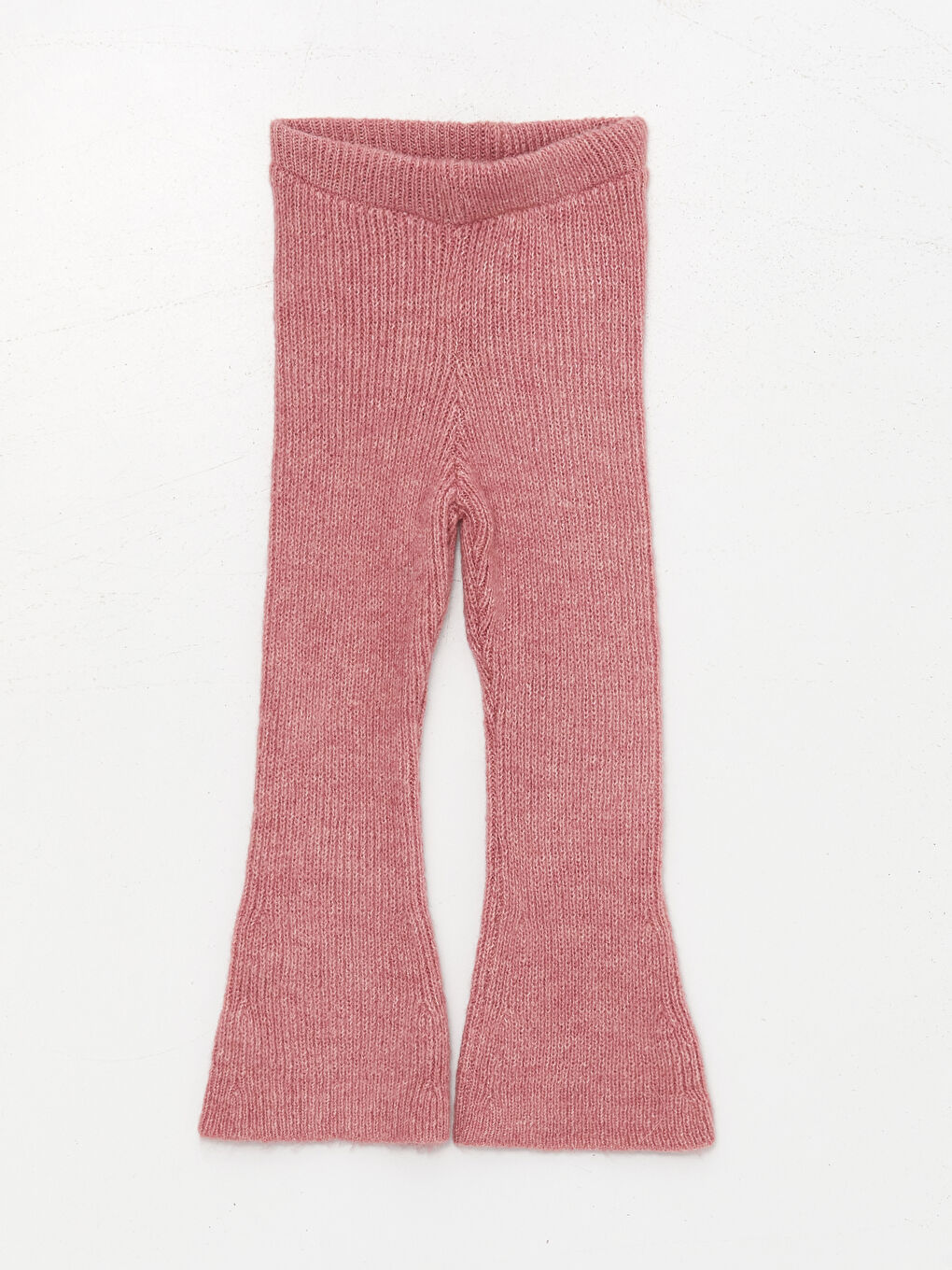 Pembe Beli Lastikli Kız Bebek Tayt Pantolon