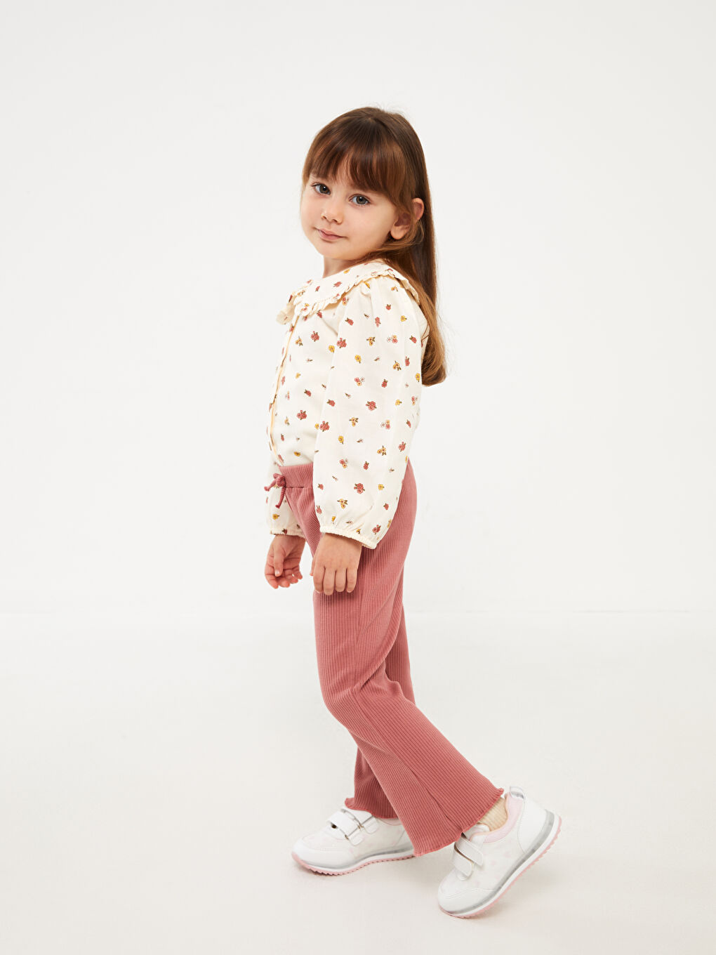 Pantaloni Colanți Basic cu Talie Elastică pentru Bebeluși Fete