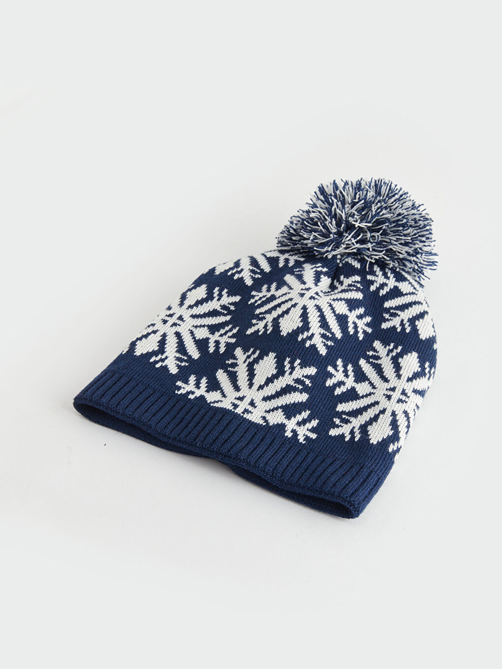 Lacivert Yılbaşı Temalı Erkek Çocuk Bere-1