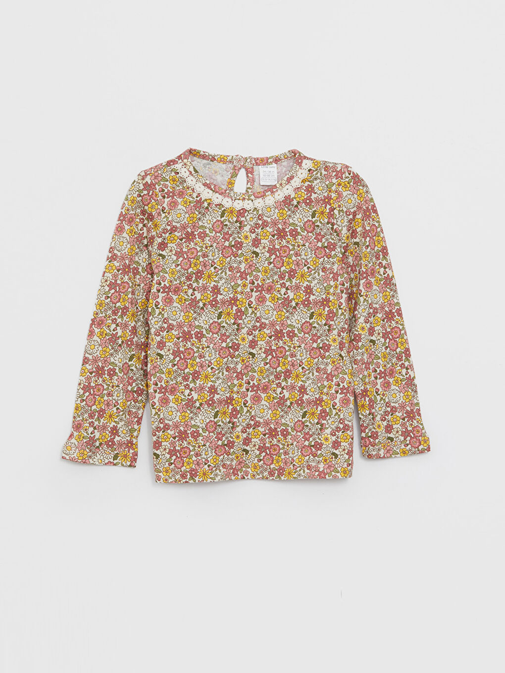 მრგვალი საყელო გრძელმკლავიანი ნაბეჭდი ბავშვის გოგონებისთვის მაისური-3