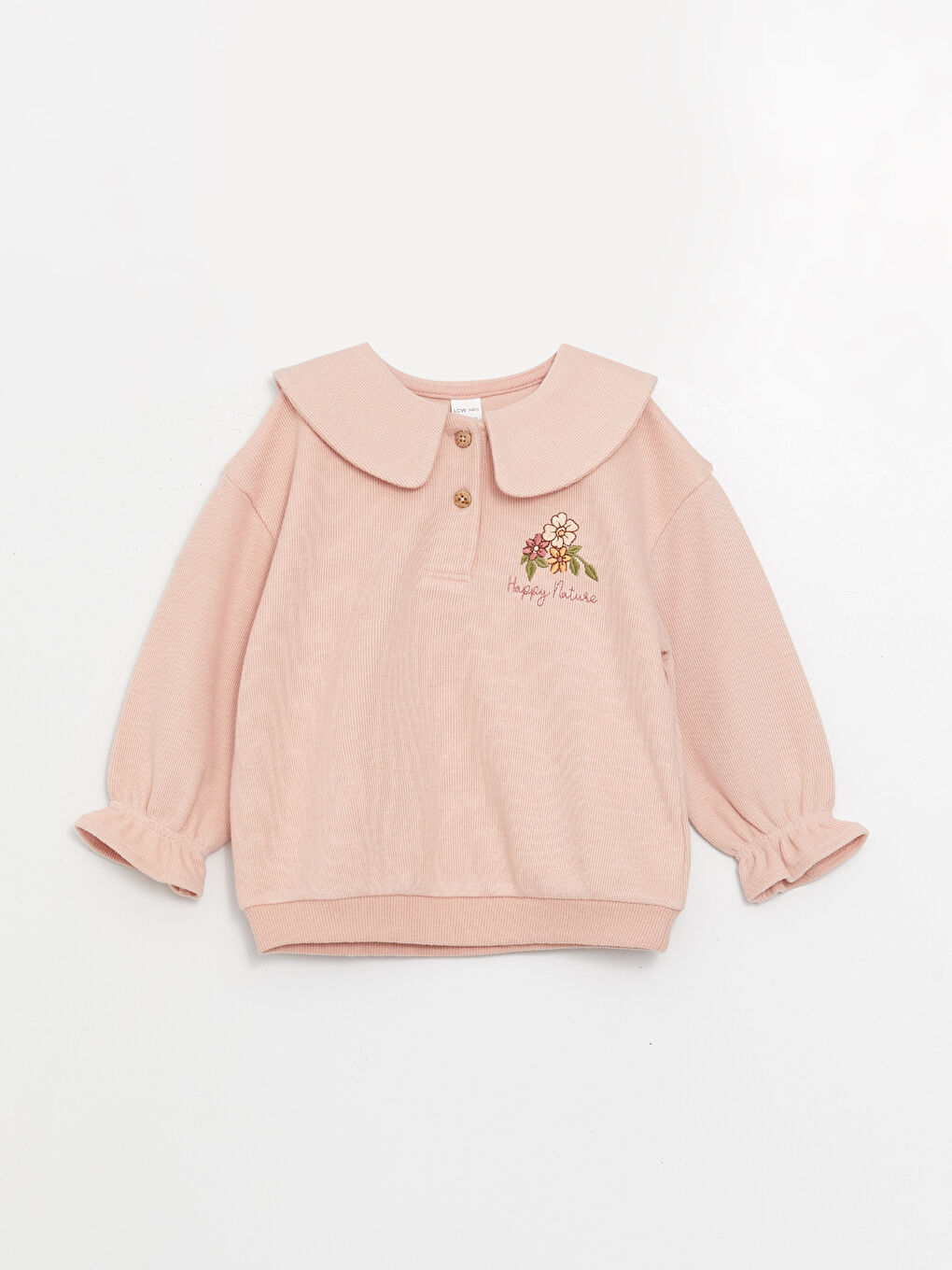 Hanorac Bebeluși Fete cu Detaliu Broderie Guler Bebe-2