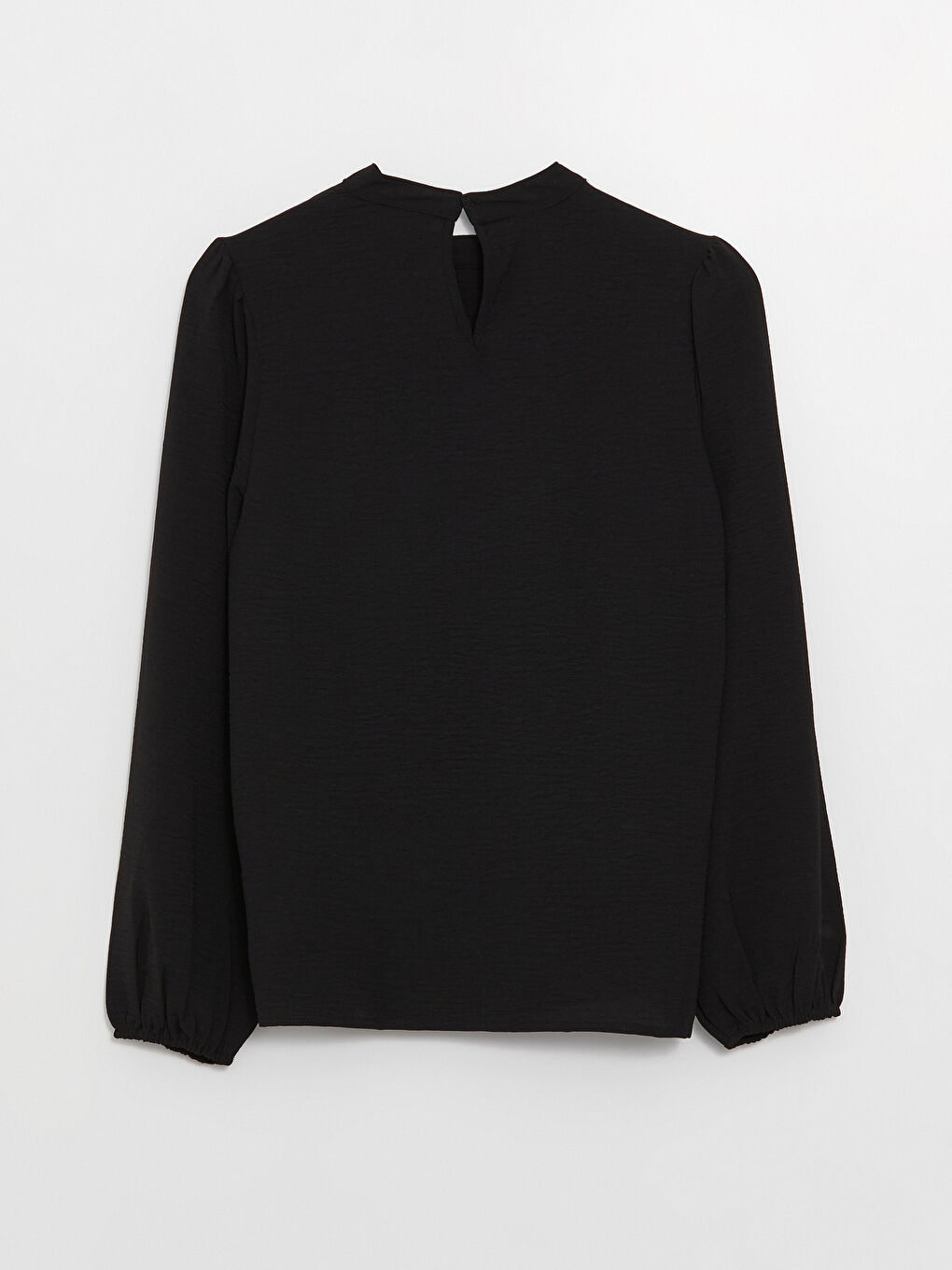 Crew Neck Plain Long Sleeve Women's Blouse-6