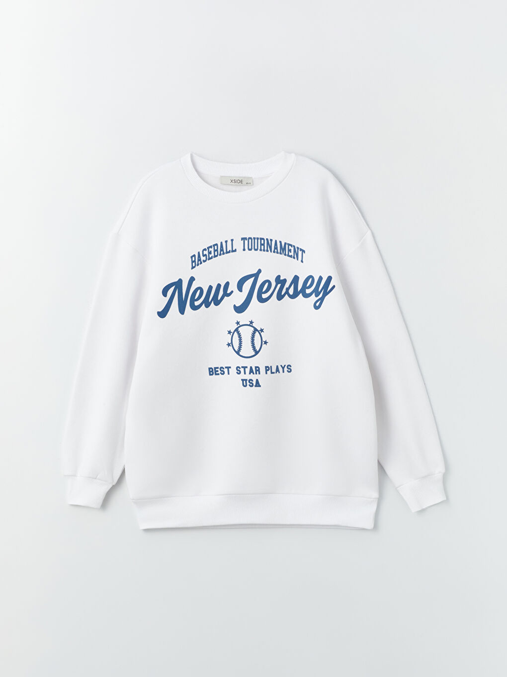 Crew Neck Printed Oversize Women's Thick Sweatshirt-5