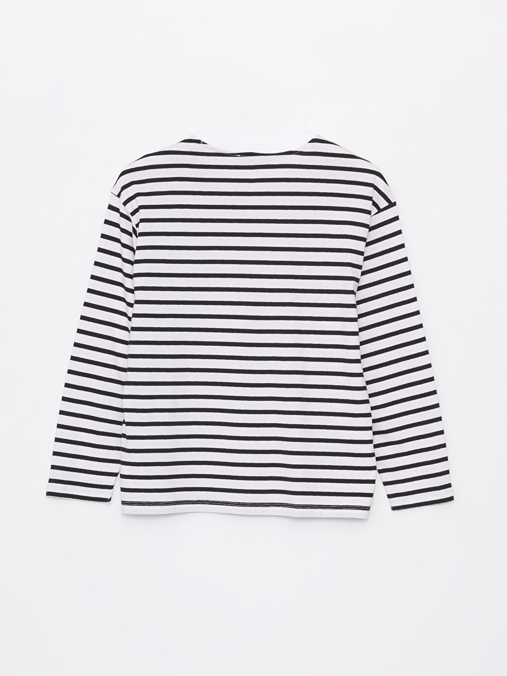 Crew Neck Striped Long Sleeve Women's T-Shirt-6