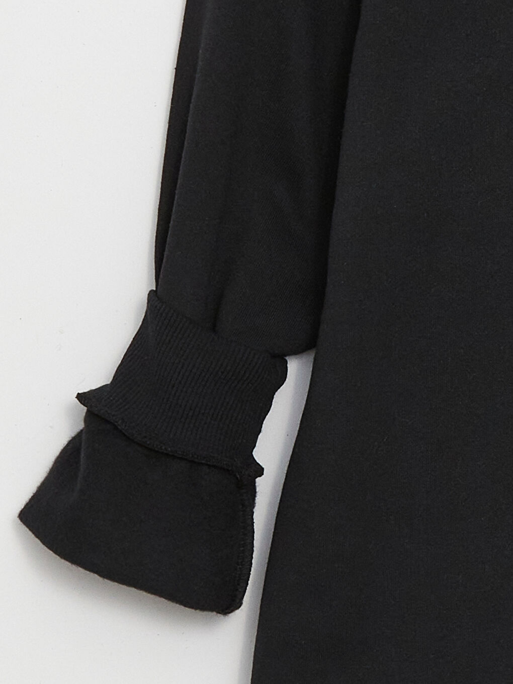 Siyah Bisiklet Yaka Basic Uzun Kollu Erkek Çocuk Sweatshirt-2