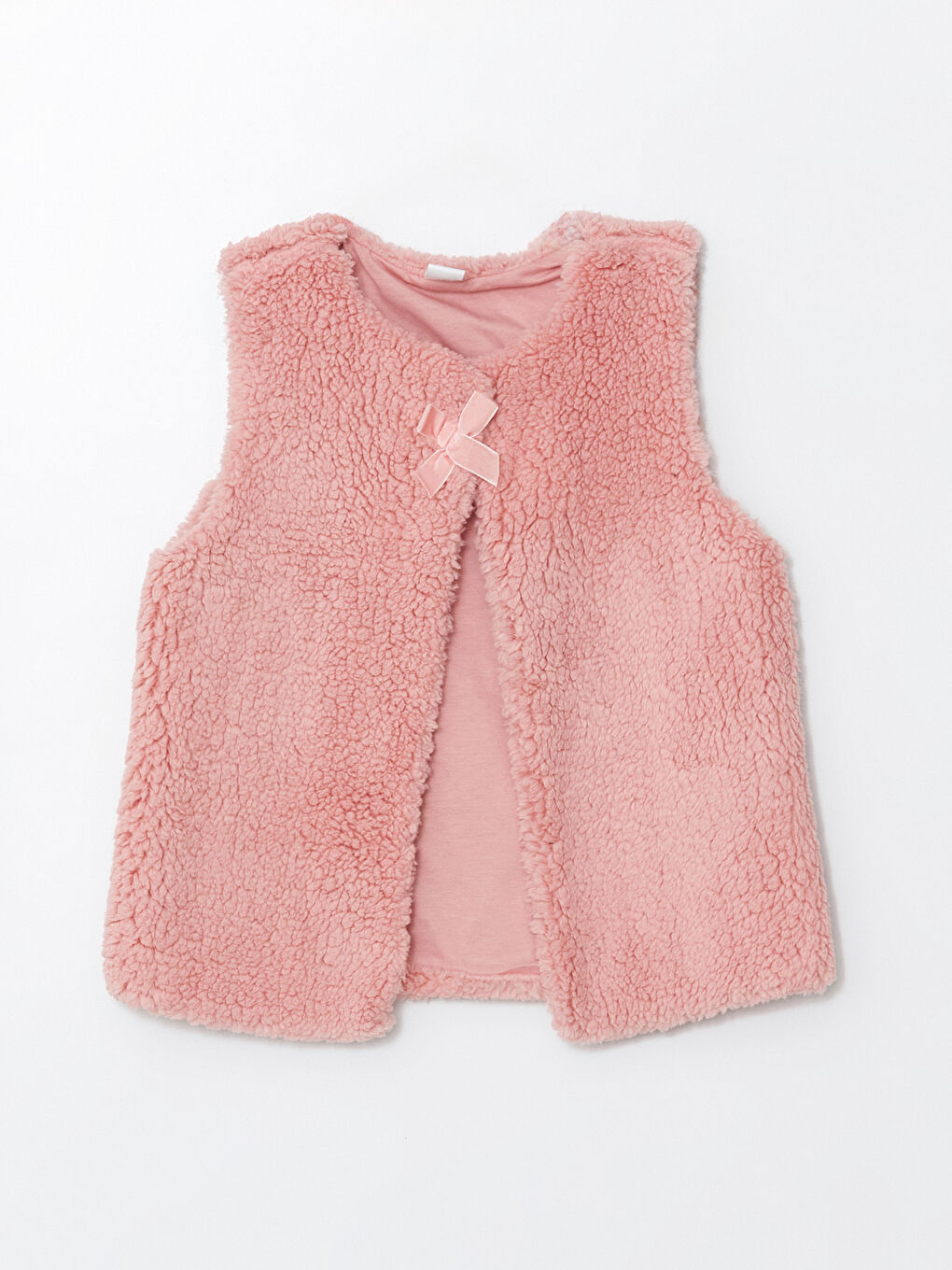 Pembe Pelüşlu Kız Bebek Yelek