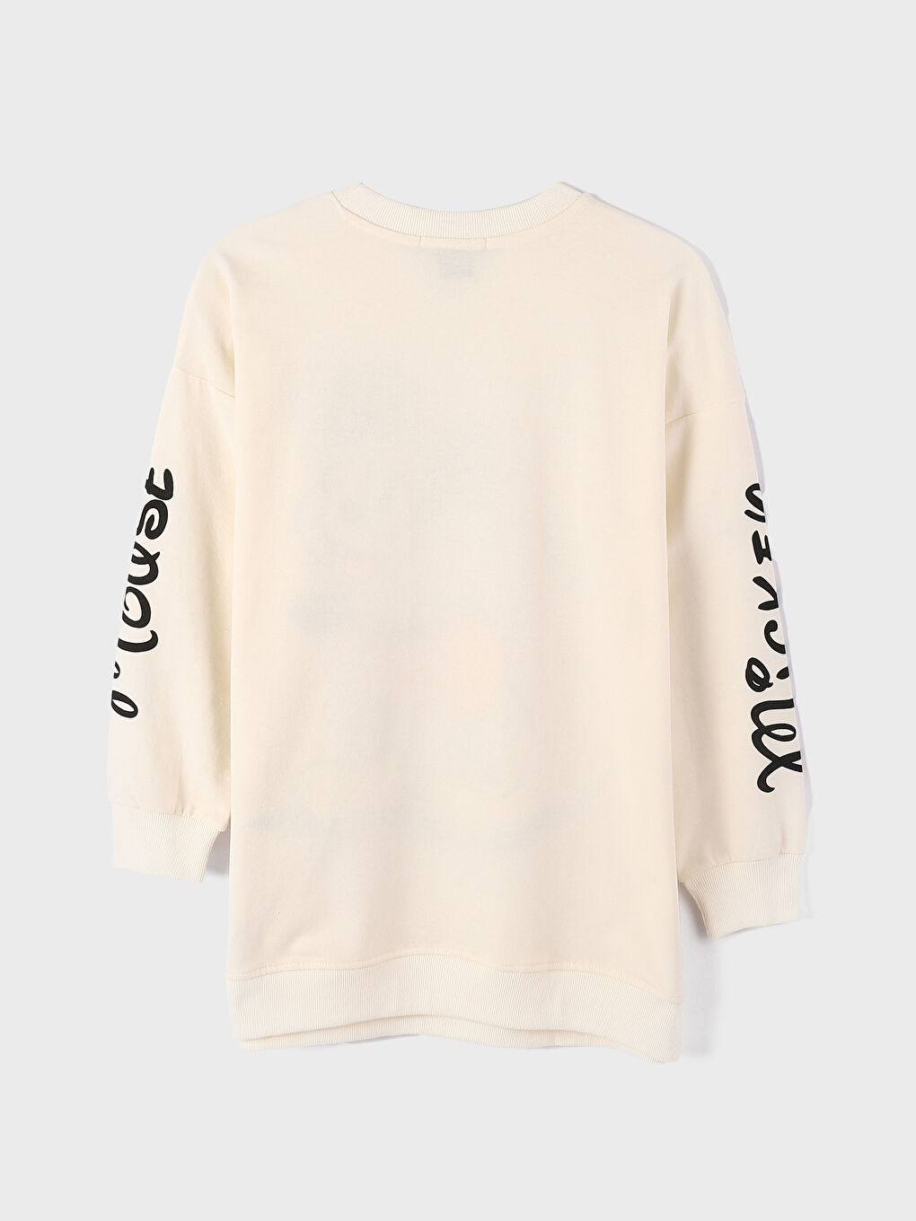 Crew Neck Mickey Mouse Printed Women's Sweatshirt Tunic-1