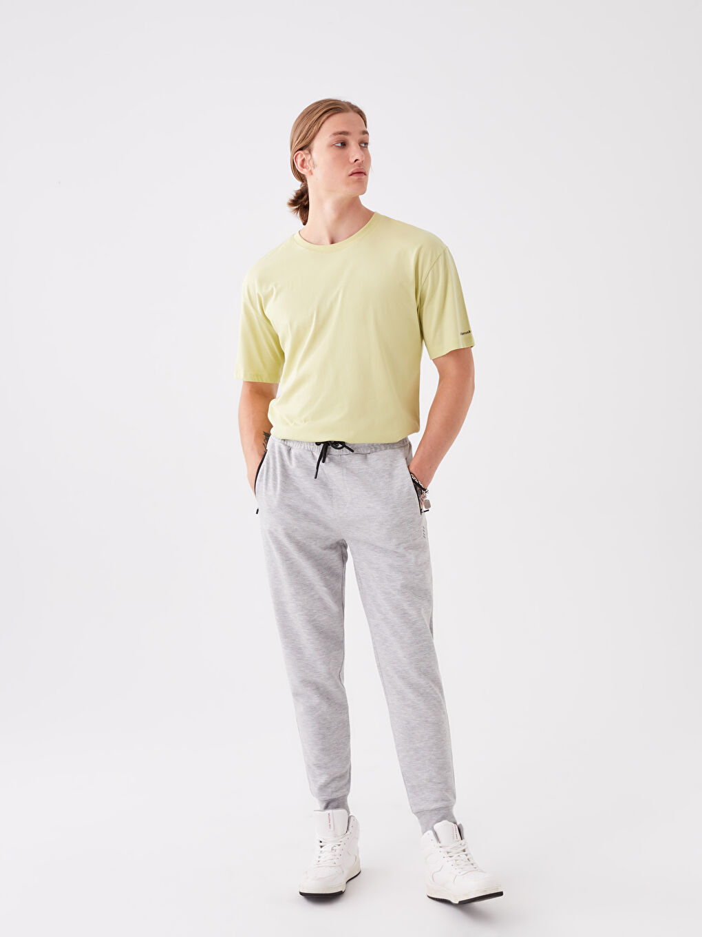 Gri Standart Kalıp Erkek Jogger Eşofman Altı