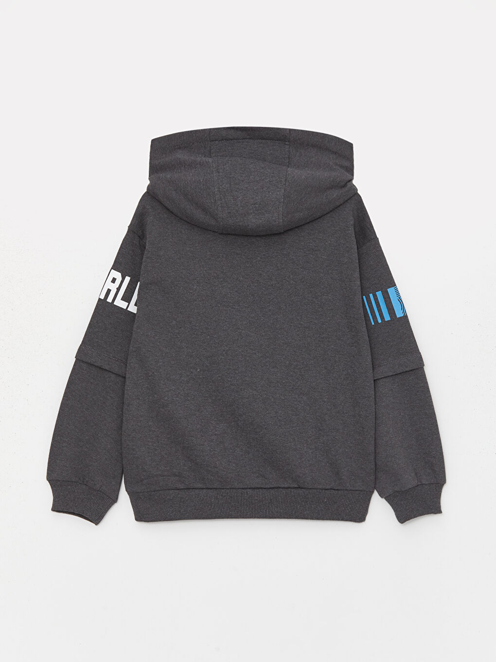 ნაბეჭდი გრძელმკლავიანი ბიჭებისთვის კაპიუშონიანი მაისური-1