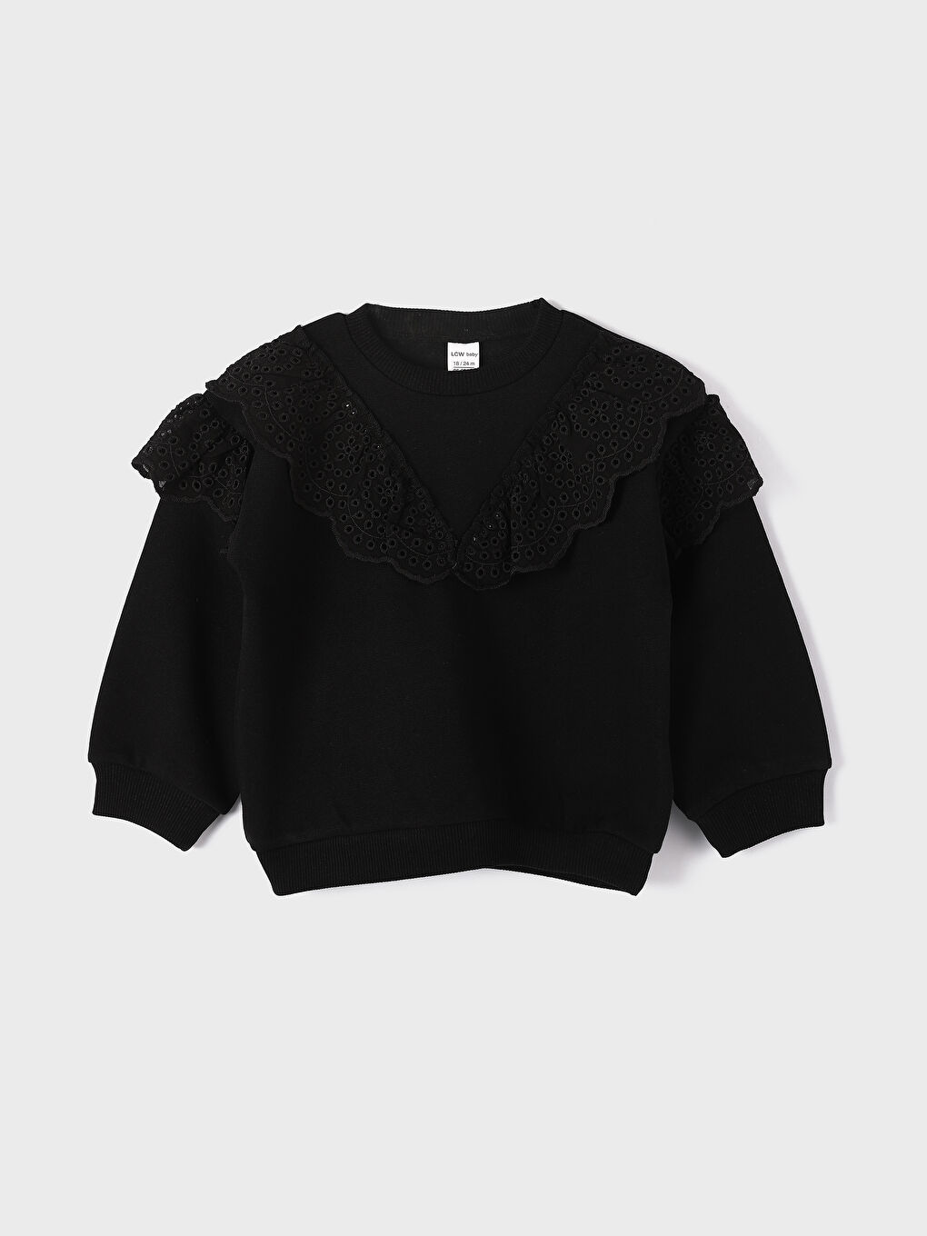 Crew Neck Long Sleeve Baby Girls' Sweatshirt