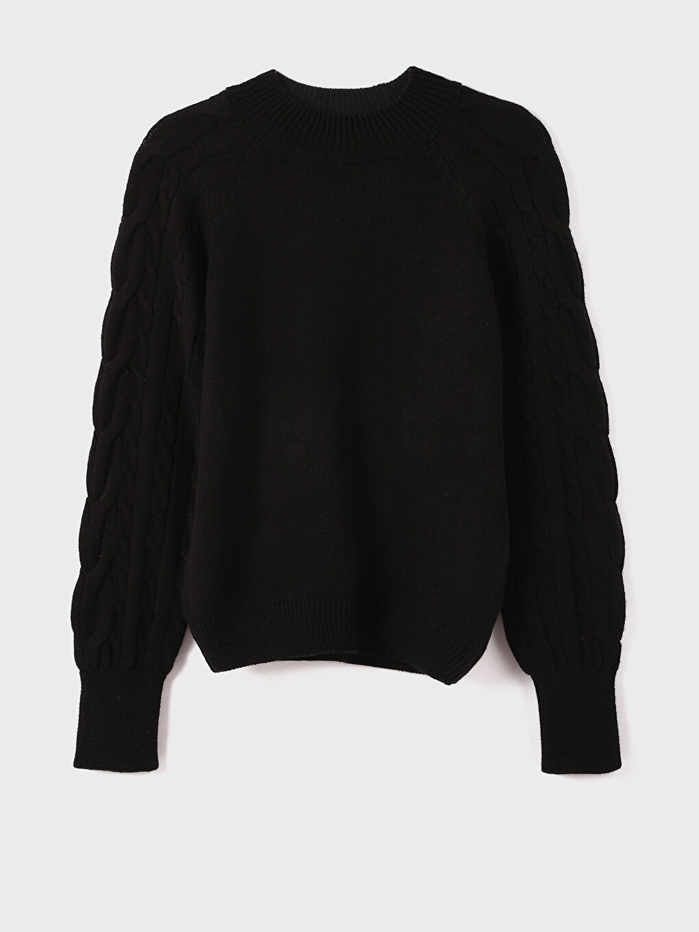 سترة تريكو منقوشة بياقة دائرية للسيدات