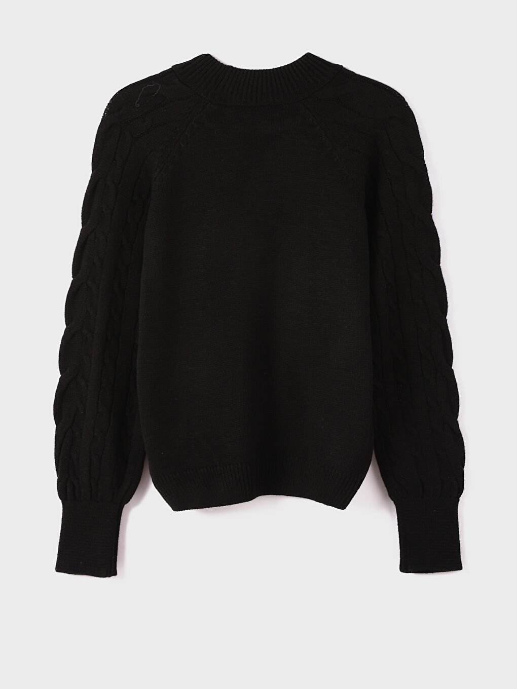 سترة تريكو منقوشة بياقة دائرية للسيدات-3