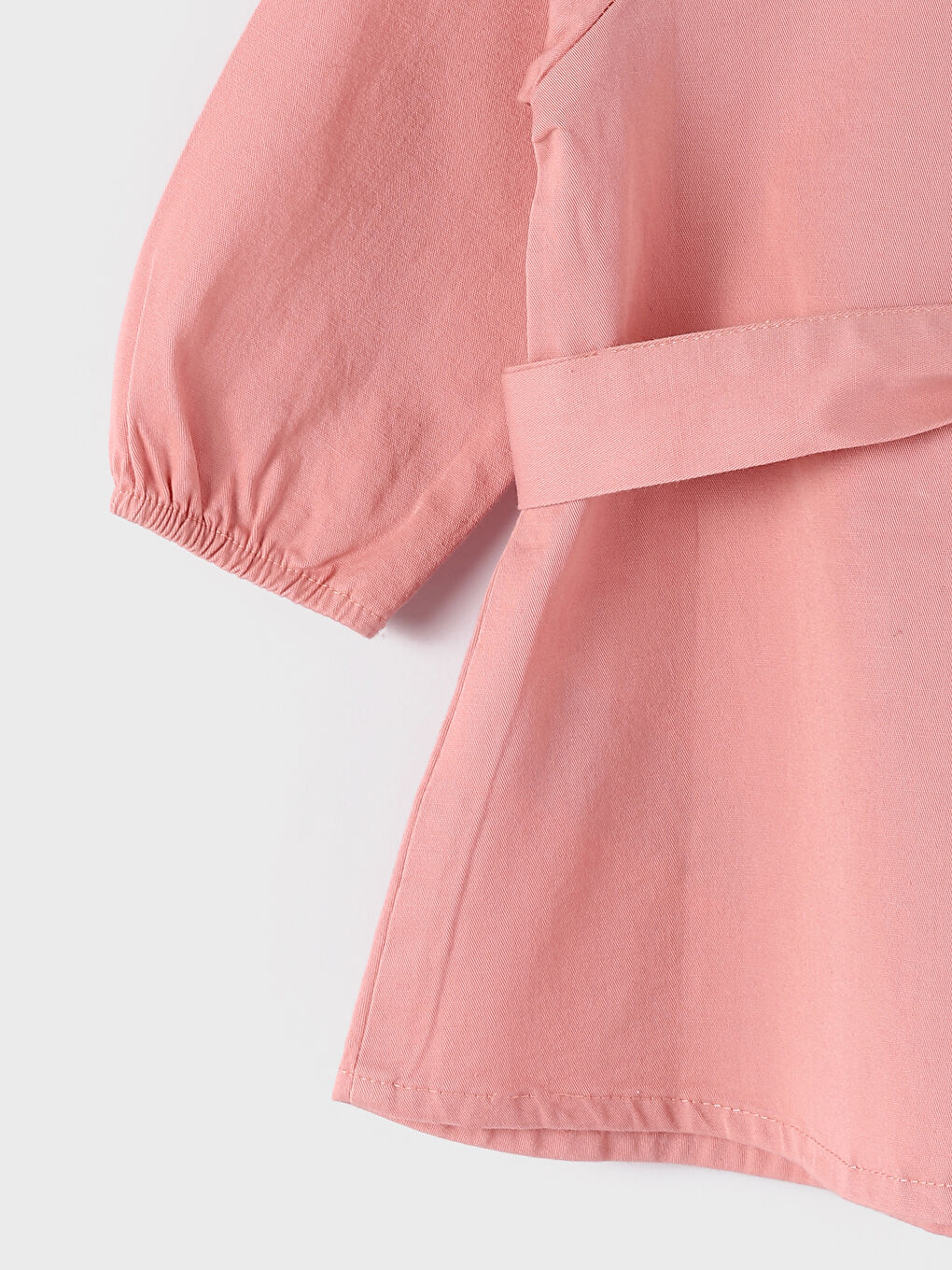 فستان للبنات الرضع بياقة القميص وكم طويل-2