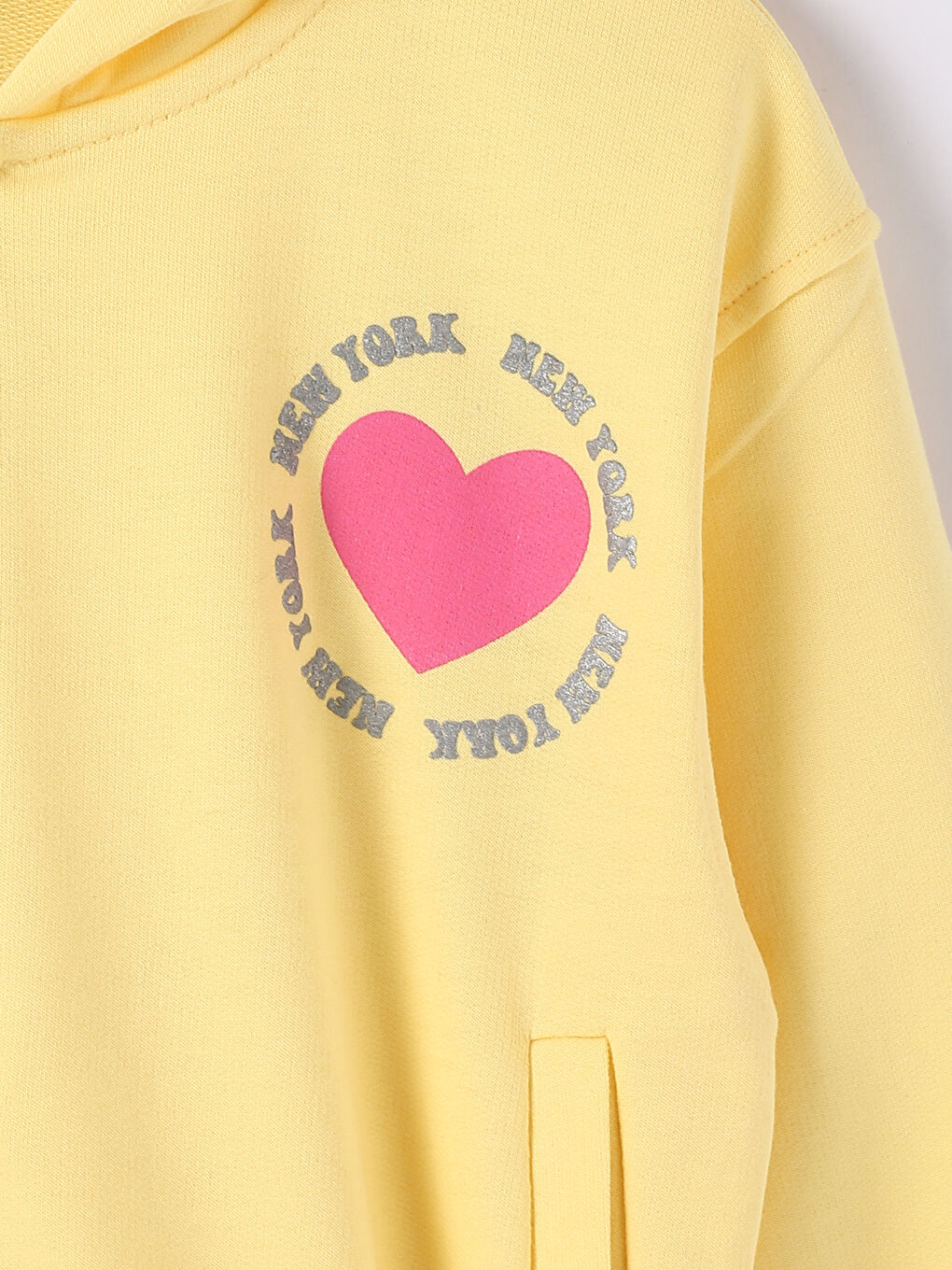 Hooded Printed Long Sleeve Girls' Zippered Sweatshirt-2