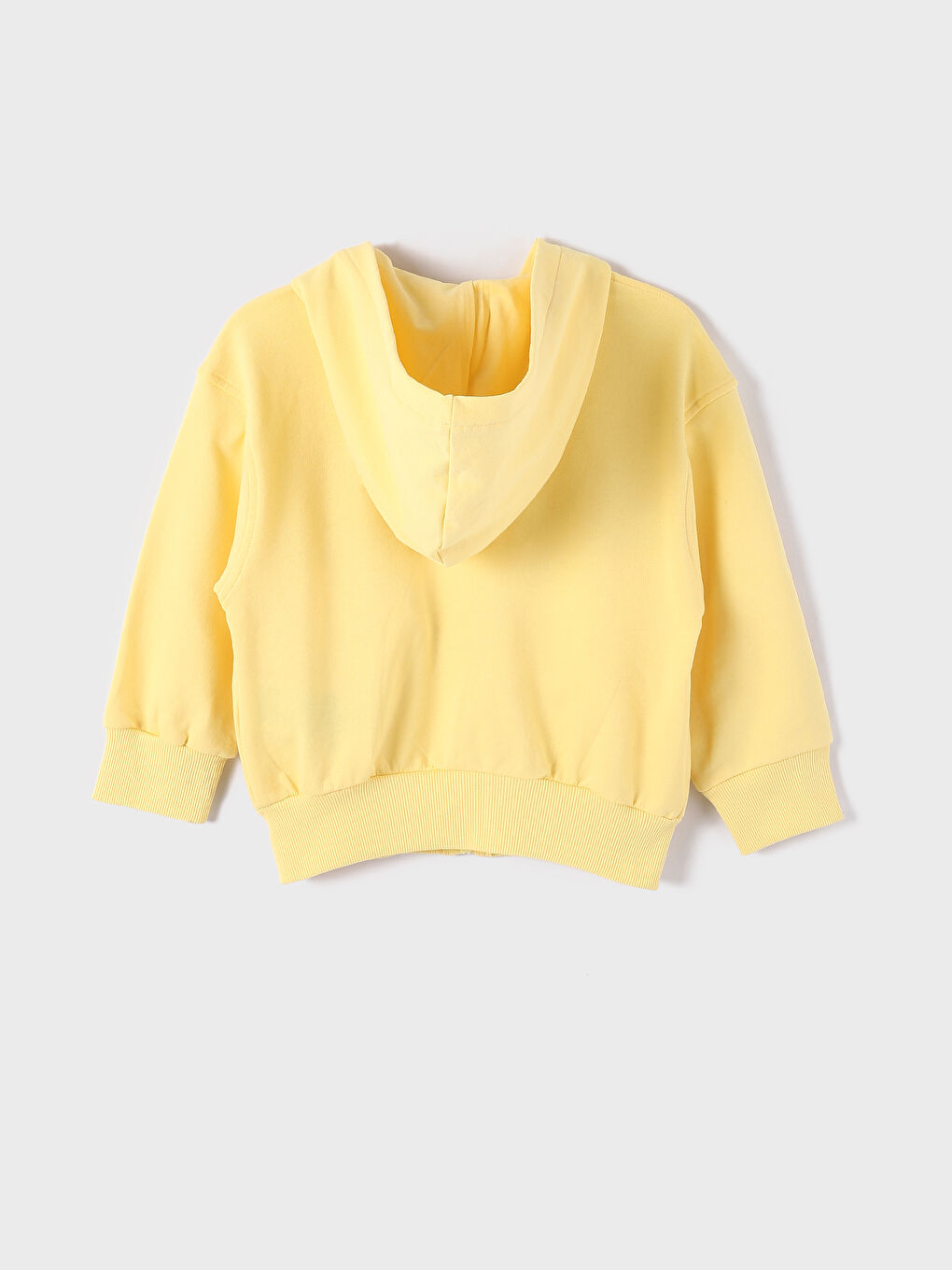 Hooded Printed Long Sleeve Girls' Zippered Sweatshirt-1