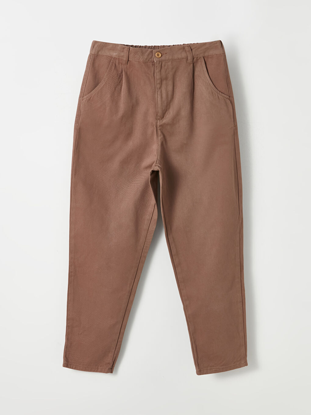 Bej Beli Lastikli Erkek Çocuk Pantolon