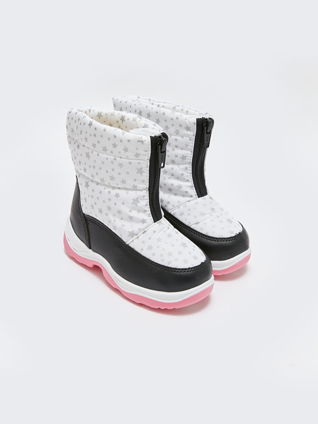 Patterned Zippered Baby Girl Snow Boot