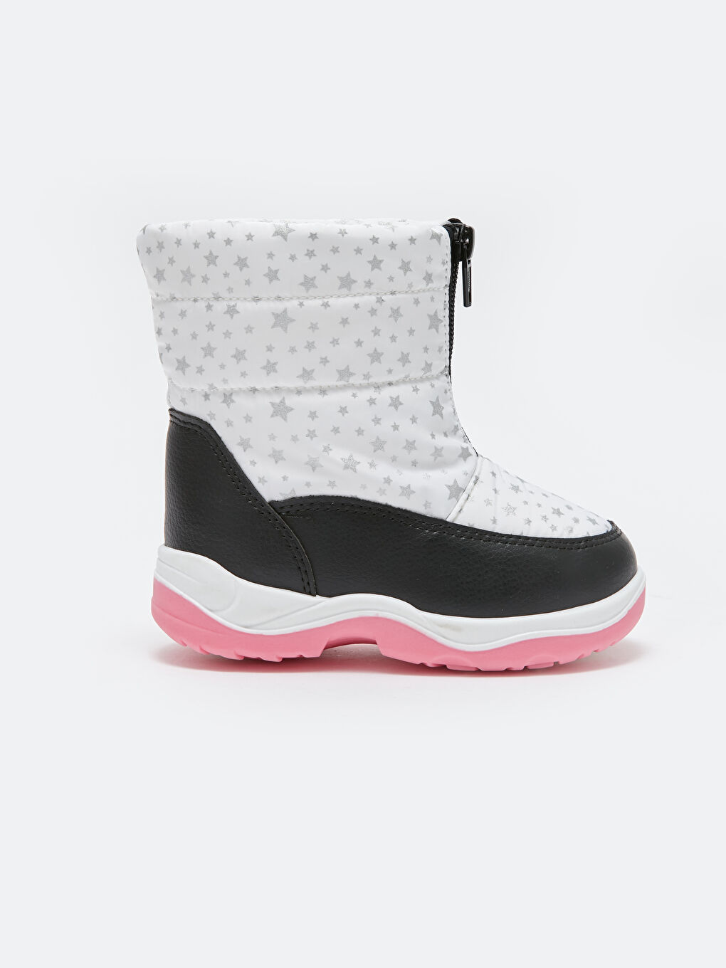 Patterned Zippered Baby Girl Snow Boot-1