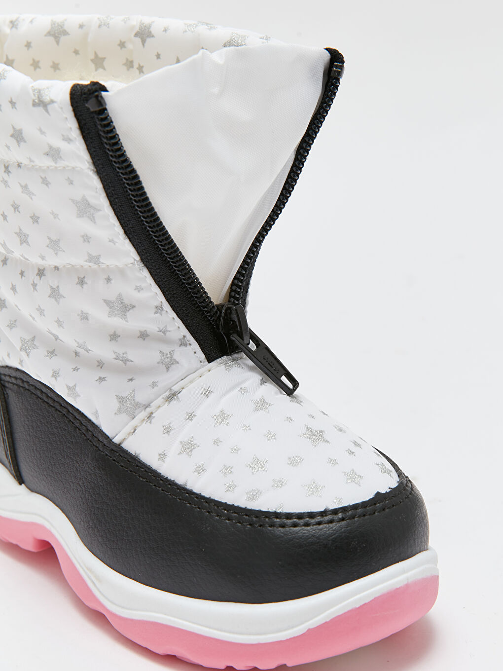 Patterned Zippered Baby Girl Snow Boot-5