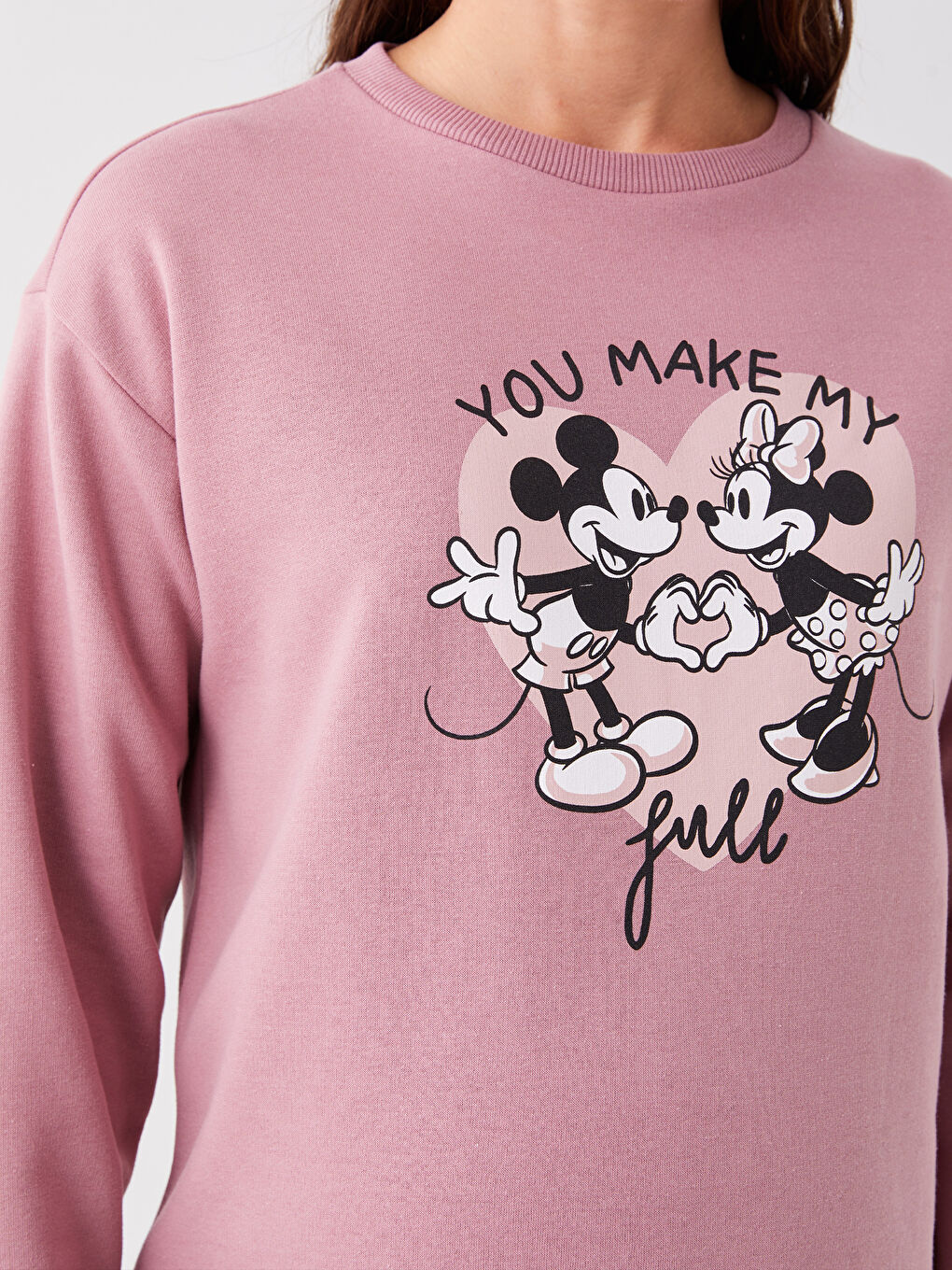 LCWAIKIKI Maternity Gülkurusu Bisiklet Yaka Mickey Mouse Baskılı Uzun Kollu Hamile Sweatshirt - 3