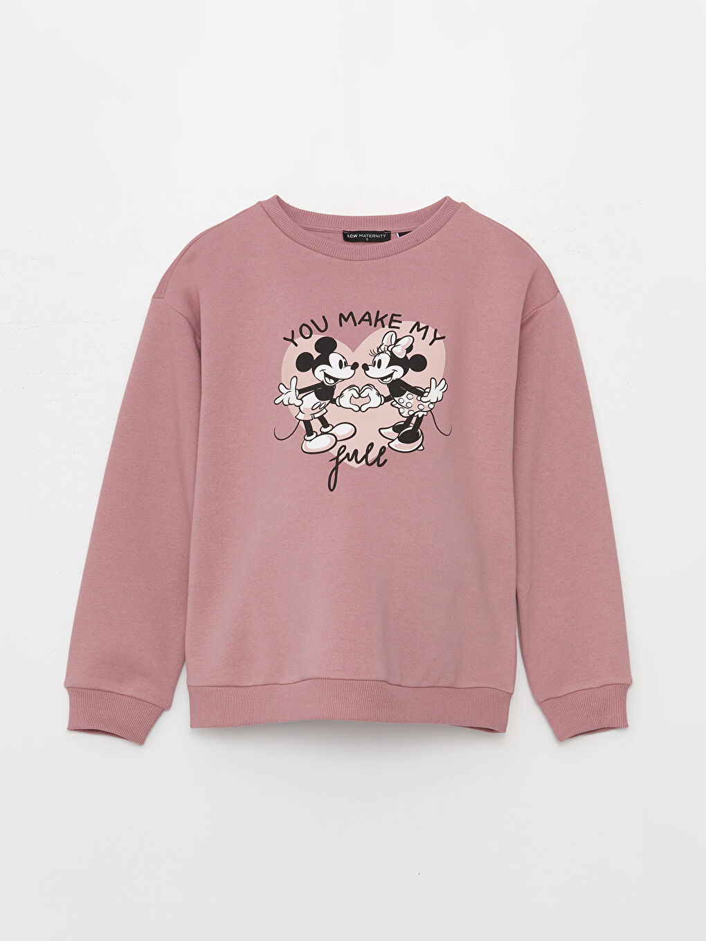 LCWAIKIKI Maternity Gülkurusu Bisiklet Yaka Mickey Mouse Baskılı Uzun Kollu Hamile Sweatshirt - 5